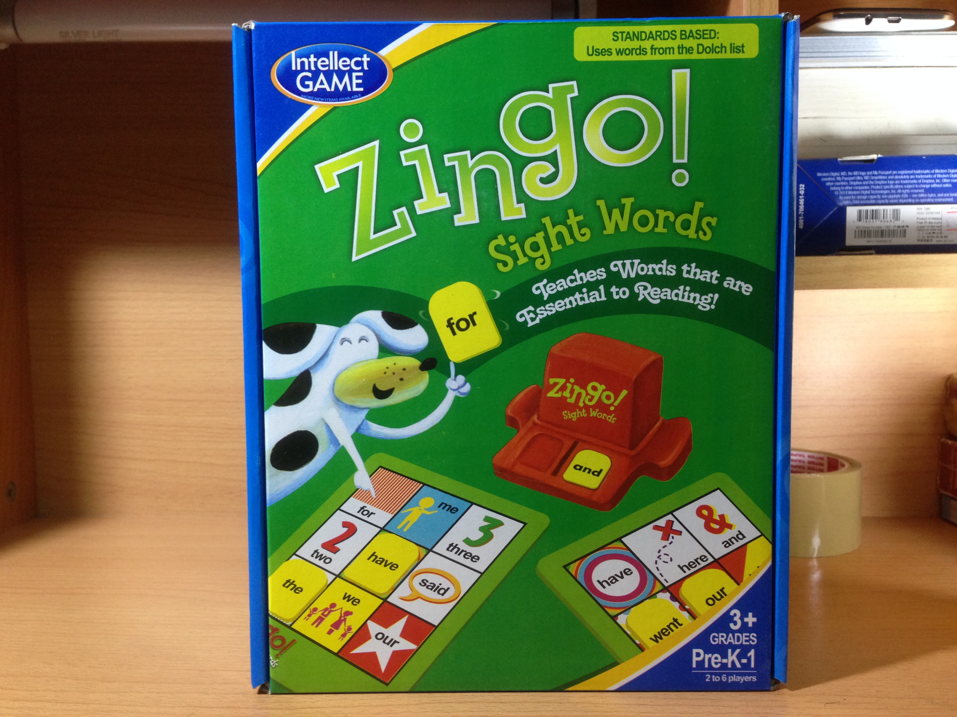 เกมบิงโกฝึกคำศัพท์ Zingoกล่องเขียว