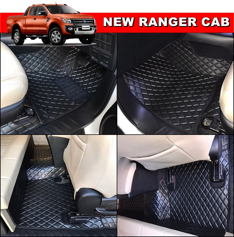 พรมปูพื้นรถยนต์FORD RANGER CAB 2012-20 ลายDIAMOND เต็มคัน
