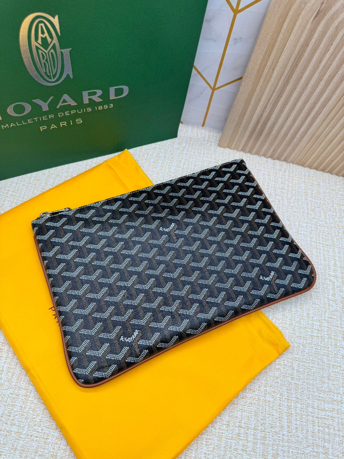 พร้อมส่ง GOYARD CLUTCH BAG unisex 30cm กระเป๋าคลัช ใช้ได้ทั้งชายหญิง เกรดออริ สลับแท้ 1:1 ใช้ต่างประเทศได้ ภาพถ่ายจากงานขายจริง