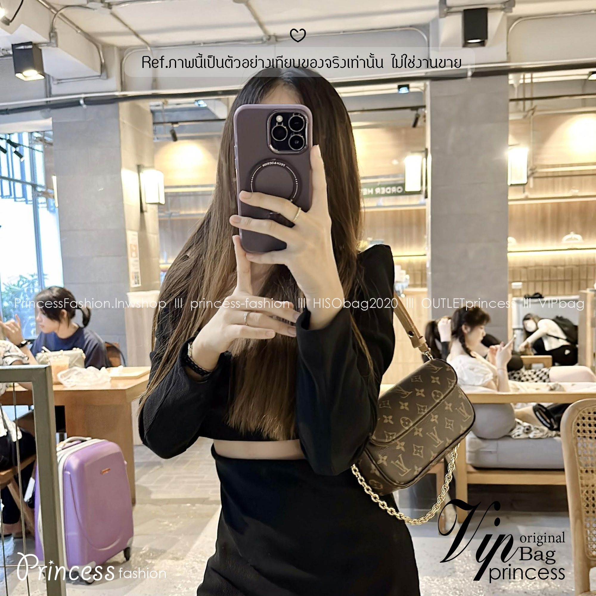 LV Ivy chain wallet กระเป๋าสะพายดีไซน์กึ่งกระเป๋าสตางค์ รุ่นยอดนิยม แต่งสายโซ่สีทองสวยหรู สุดคุ้มด้วยลูกเล่นที่หลากหลาย คล้องไหล่ สะพายข้าง คล้องแขน ได้หมด