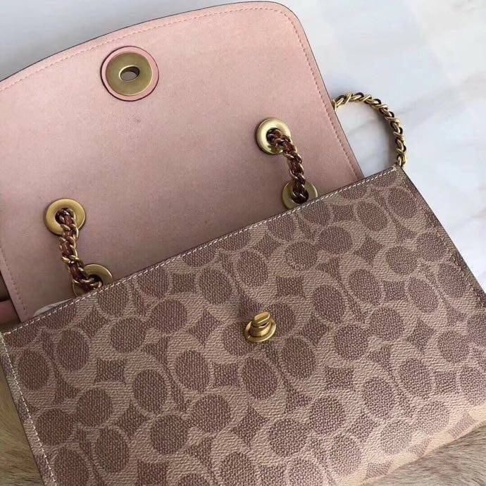 Coach Parker In Signature Canvas With Tea Rose