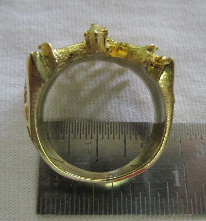 สินค้าหมดค่ะ แหวนพญาครุฑเนื้อทองเหลืองมหาอำนาจ เจริญก้าวหน้า คุ้มครองพร้อมใบคาถาค่ะ