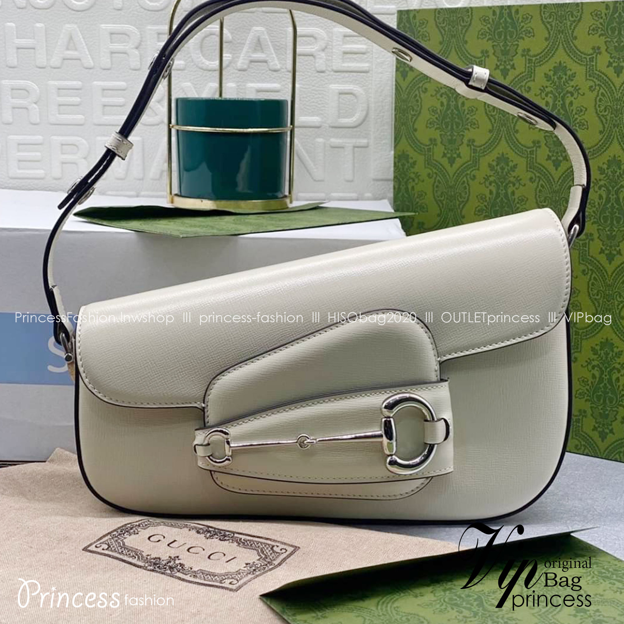 GUCCI HORSEBIT 1955 SMALL SHOULDER BAG กระเป๋าสะพายถือหรือสะพายไหล่ แคนวาสสวยอย่างดี เกรดท็อปออริจินอล 1:1 เกรดดีสุด สลับแท้