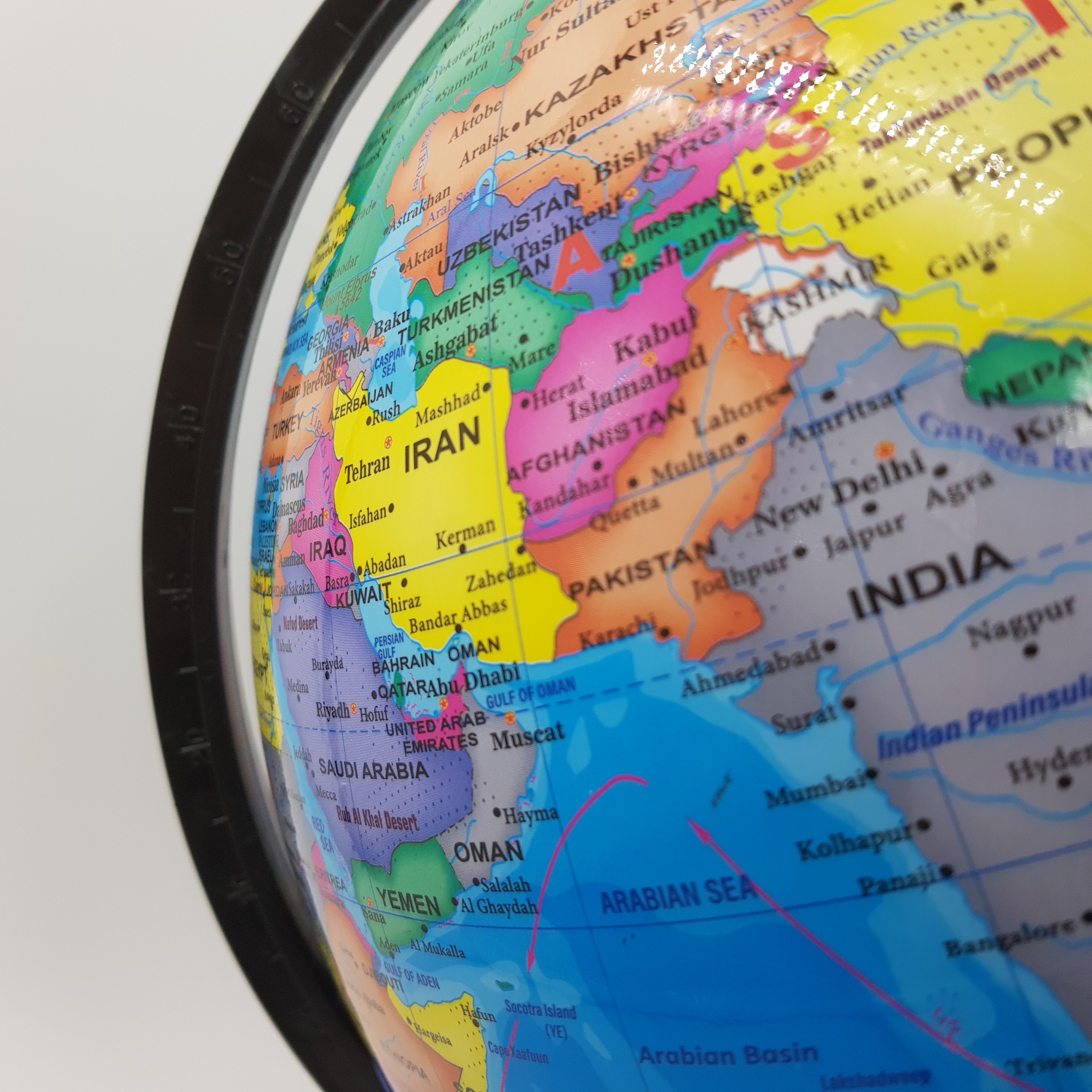 ลูกโลกPVCแบบแข็งขนาดเส้นผ่าศูนย์กลาง12.8นิ้ว (32 Cm.) แผนที่ลูกโลก ภาษาอังกฤษ