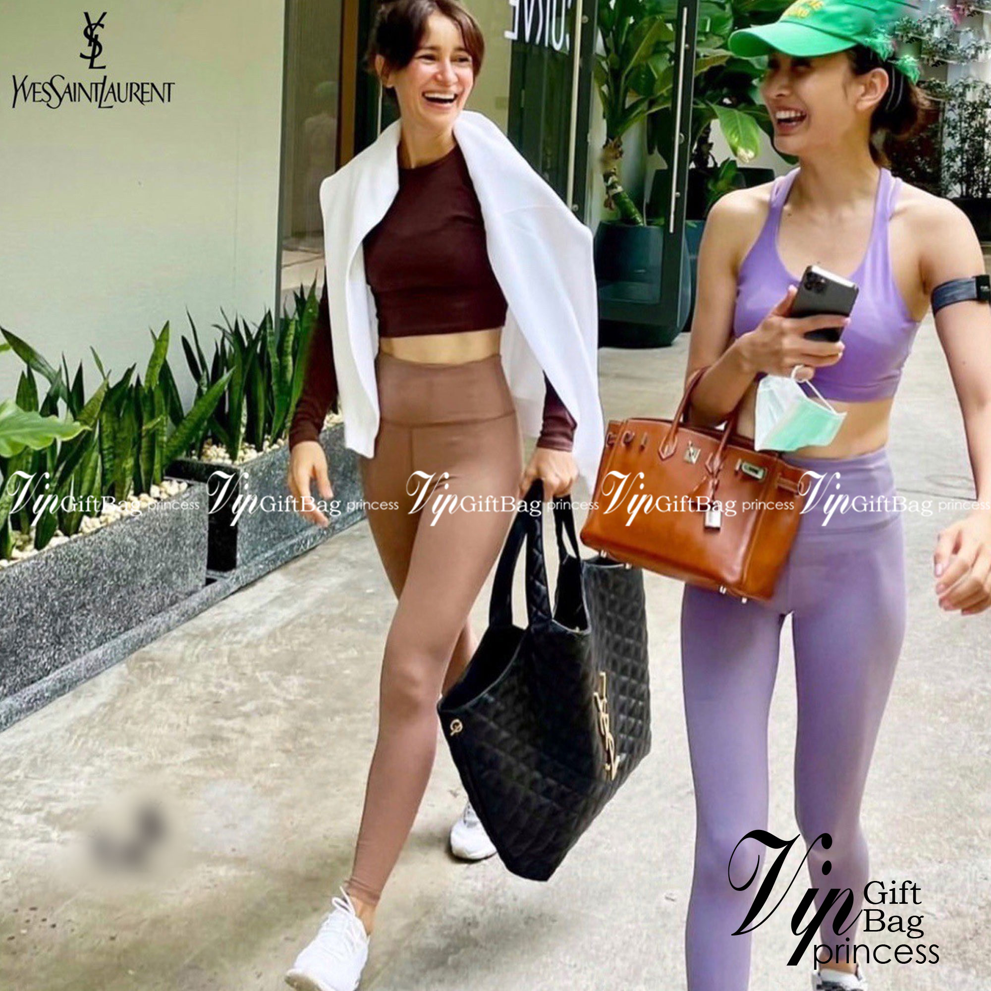 YSL icare maxi shopping bag in quilted lambskin / YSL tote bag กระเป๋าไซส์ใหญ่ พร้อมใบเล็ก หนังบุนิ่มเย็บลายตาข่าย (Quilted Bag) ดีไซน์คล้ายตะกร้าช็อปปิ้ง โฉบเฉี่ยวกว่าหลายระดับด้วยการประดับฮาร์ดแวร์ทองเหลืองในตัวอักษร YSL บนหนังสีดำสร้างความสะดุดตา มอบสไ