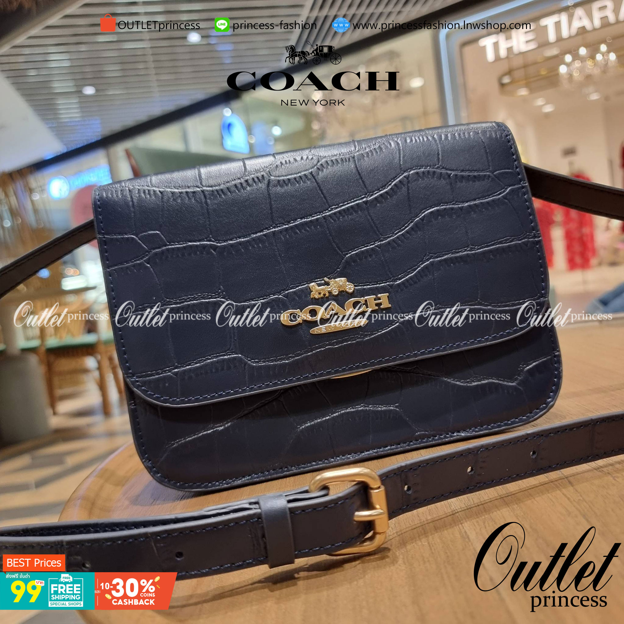 COACH C5631 BRYNN FLAP CROSSBODY แซ่บที่สุด ใหม่ที่สุด!! คอลเลคชั่นใหม่!! มองยังไงก็หลงรักละสายตาไม่ไหว กระเป๋าสะพายข้างลุคไฮน์ ที่ดีไซน์ออกมาได้ปัง และดูแพงมากๆ ด้วยดีเทลคลาสสิค รูปทรงใช้งานง่าย เรียบๆแต่มีดีเทล วัสดุหนังลายจระเข้ สวยม้าก!!! เปิด-ปิดด้วย