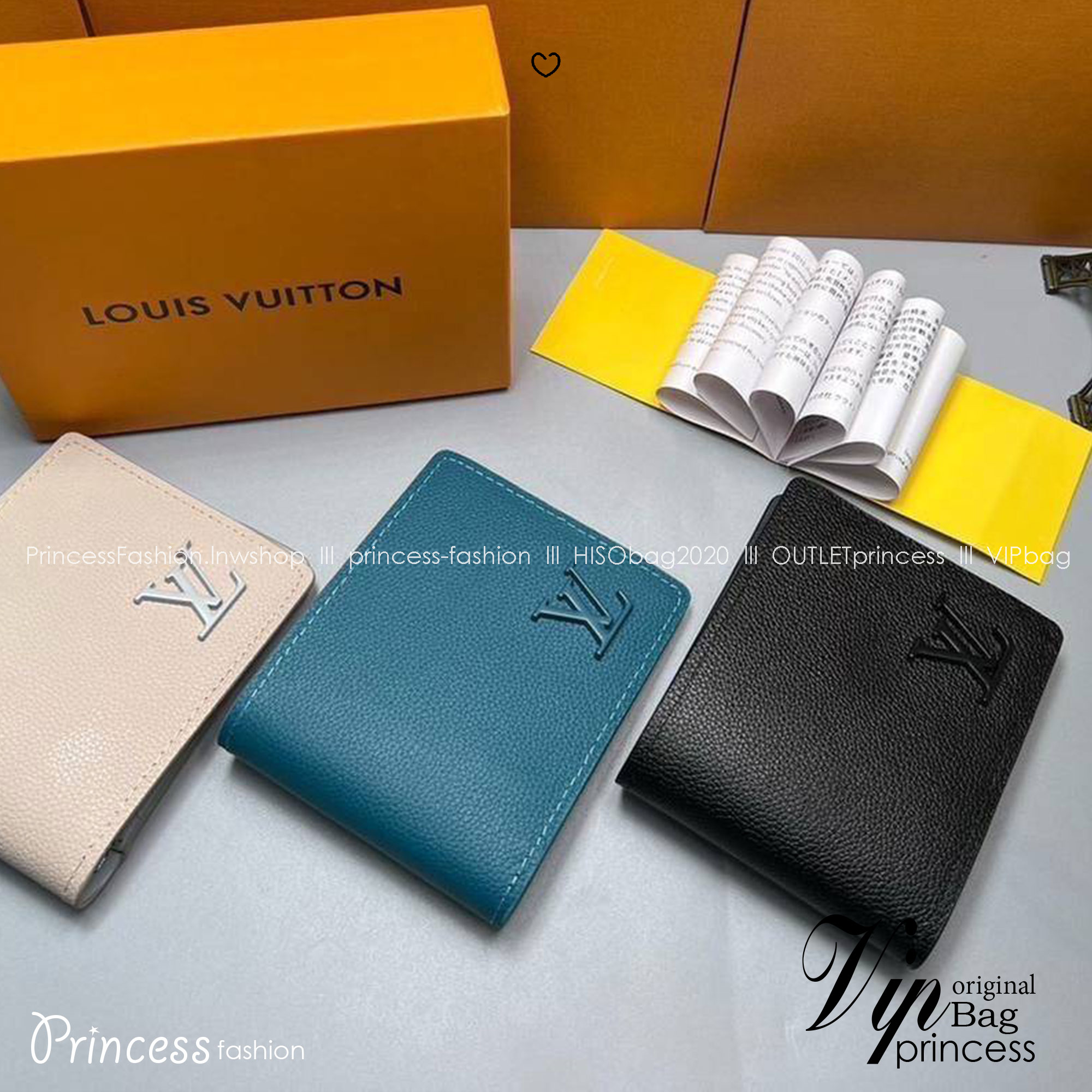 RI หนังแท้ | LV Short Wallet / LV Multiple Aerogram กระเป๋าสตางค์ใบสั้น กระเป๋าสตางค์ผู้ชาย