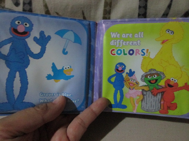 Sesame Street Bath Time Bubble Book - Colors !! หนังสือลอยน้ำมือสอง