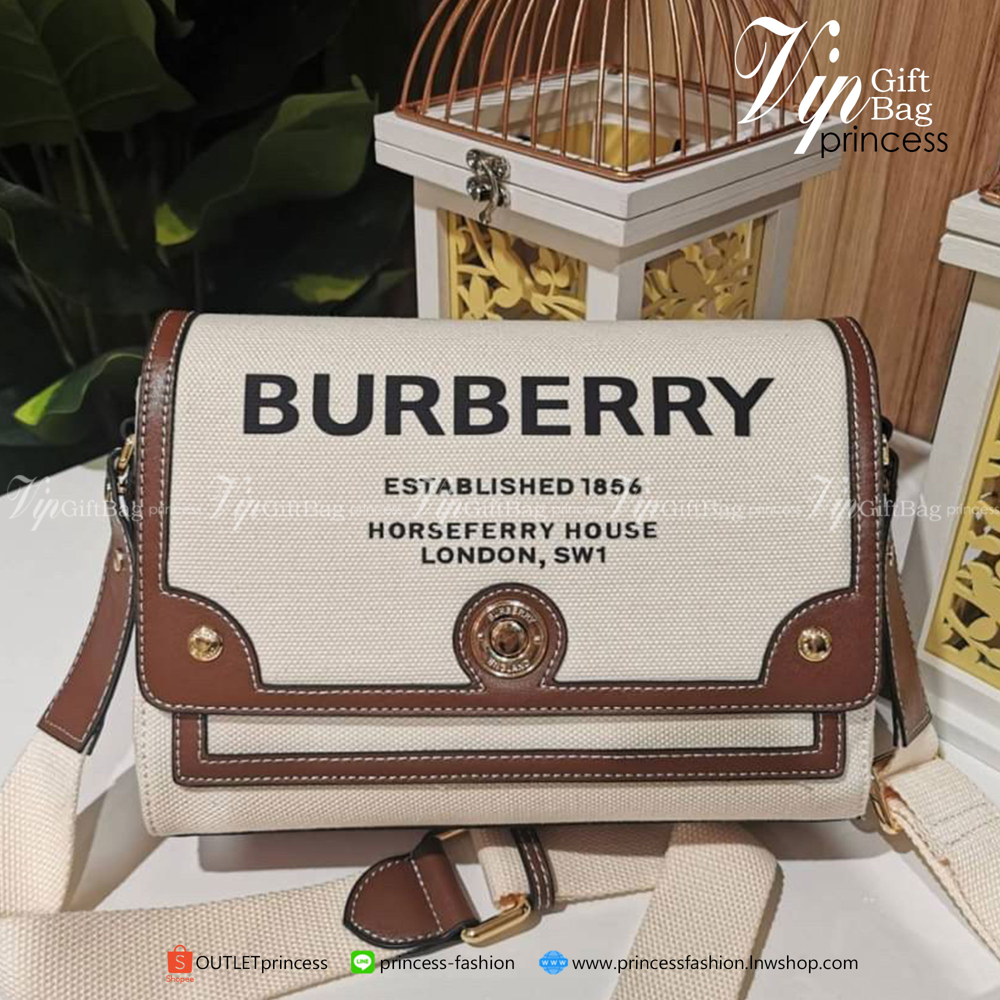 พรีเมี่ยมกิ๊ฟแท้ 100% BURBERRY FRAGRANCES CROSSBODY BAG VIP GIFT WITH PURCHASE (GWP)