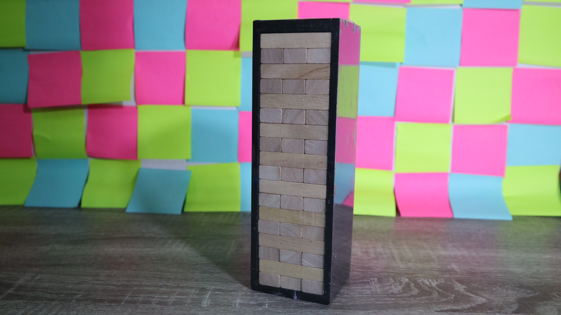 เกมตึกถล่มไม้ยางพาราขนาดกลางสูง 24 cm. (Rubber Wood Jenga M)