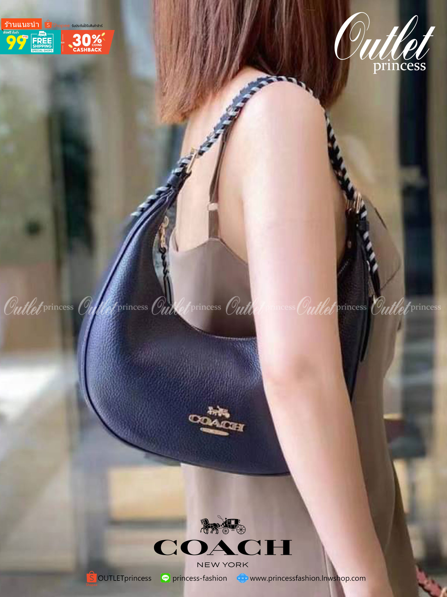 COACH BAILEY HOBO WITH WHIPSTITCH ((C4108//C1322)) พร้อมส่งที่ไทย!! สวยจริงไม่จกตาแน่นอนค่าา กระเป๋าทรงโค้ง ใช้แบบหิ้วหรือคล้องไหล่ก็ดูดี ใช้วัสดุหนังแท้ชั้นดี หนังสวยมากๆค่ะ ด้านหน้าใช้อะไหล่แบรนด์ตัวใหญ่ หรู ดูสะดุดตามีเดียว