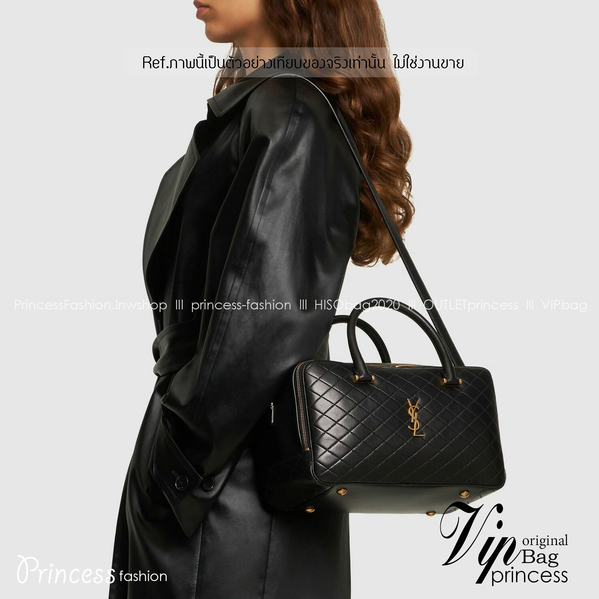 YSL LYIA DUFFLE IN QUILTED / YSL Keepall กระเป๋าสะพายใบใหญ่ ใช้เดินทางได้ งานหนังสวยเต็มใบ เกรดออริ สลับแท้ 1:1 ใช้ต่างประเทศได้