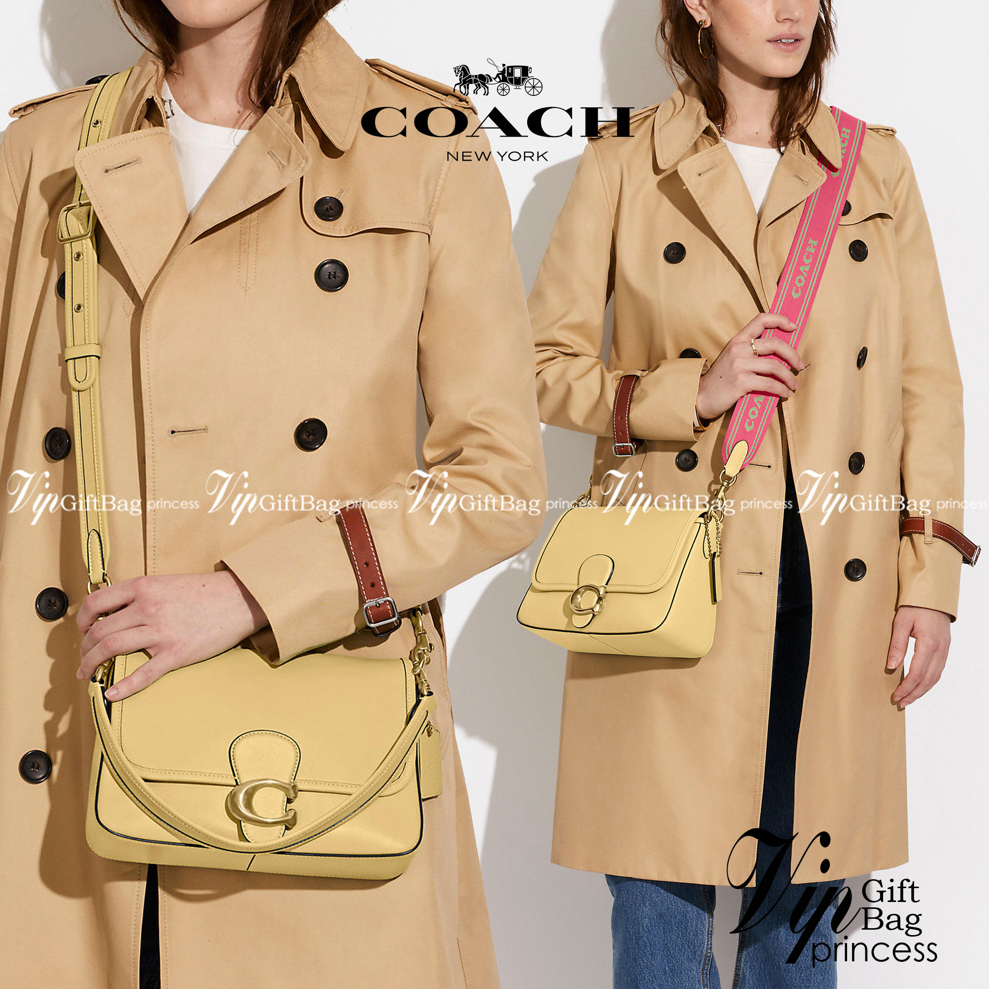 COACH SOFT TABBY SHOULDER BAG IN COLORBLOCK พร้อมส่งที่ไทย มาพร้อมสายสะพายยาว 2 เส้น เปลี่ยนใช้งานได้หลากหลายสไตล์ แค่สายก็คุ้มมากแล้วค่าาา