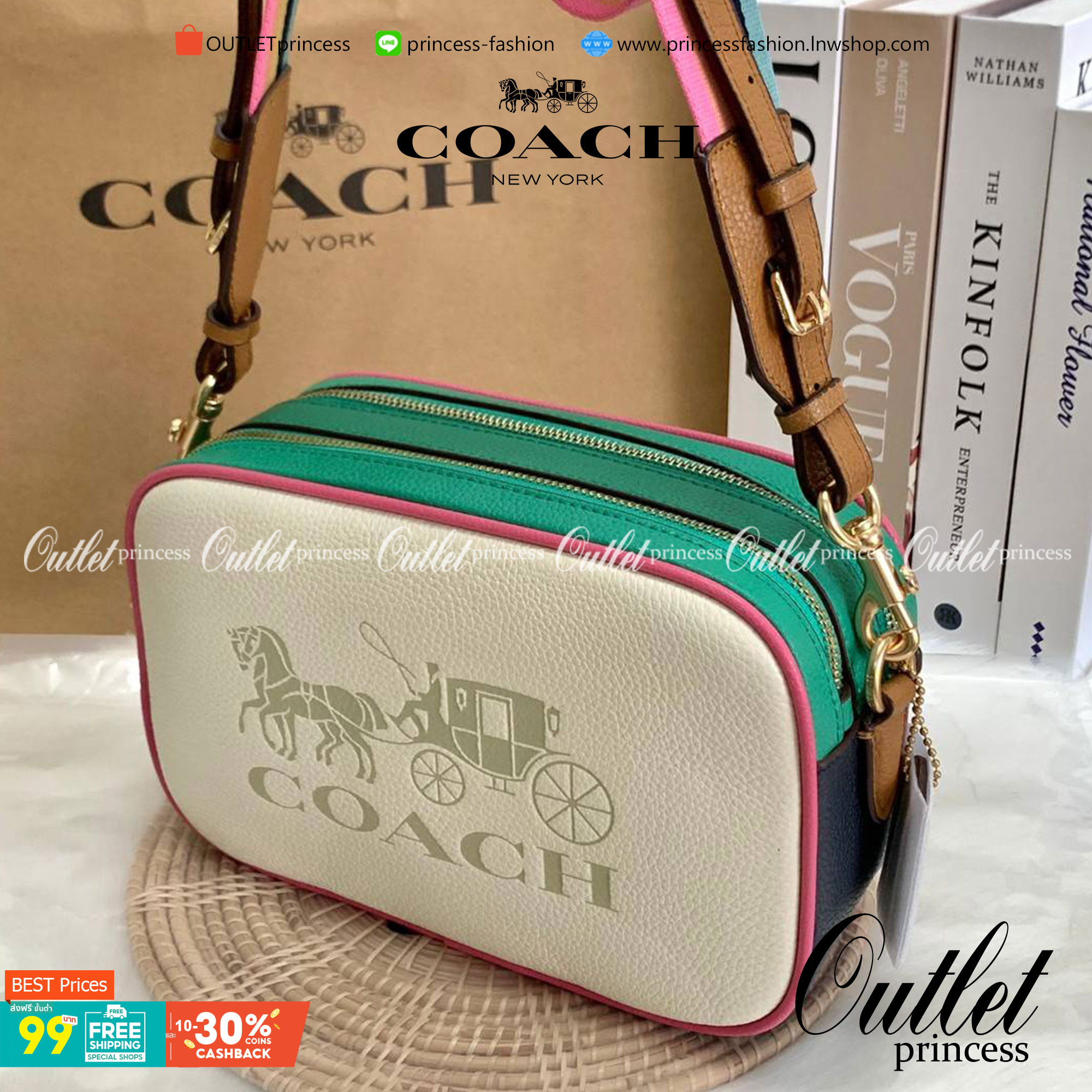 COACH JES CROSSBODY IN COLORBLOCK((72704)) พร้อมส่งอีกครั้ง ห้ามพลาดก่อนหมดค่ะ! กระเป๋าสะพายข้าง//หรือครอสบอดี้ร์ หนังแท้นิ่ม ลายหนังสวยงาม ด้านหน้ามีโลโก้แบรนด์แบบรถม้าเก๋ไก๋ค่ะ มี2ช่องซิปหลักให้ใส่ของ;สามารถใส่กระเป๋าเงินใบยาวได้;ของอื่นๆได้หลายอย่างเลย