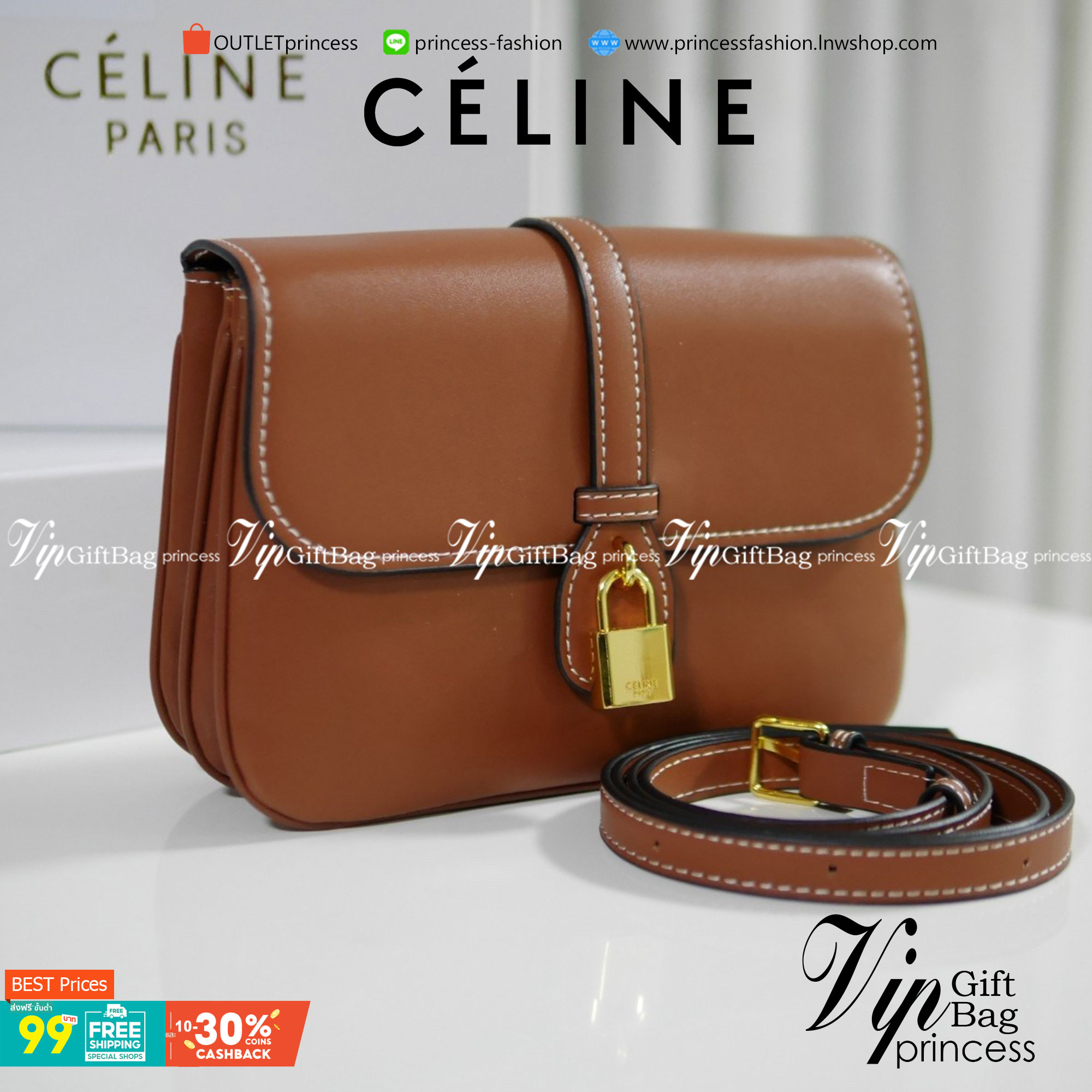 Celine Medium Tabou In Smooth Calfskin พร้อมส่งรุ่นใหม่แล้วค่า กับ CELINE SHOULDER BAG หนังเรียบสวยหรู ปรับดับพวงกุญแจสีทองด้านหน้า ด้านในเปิดด้วยด้วยกระดุม แบ่งช่องใส่ของออกเป็นสัดส่วน พร