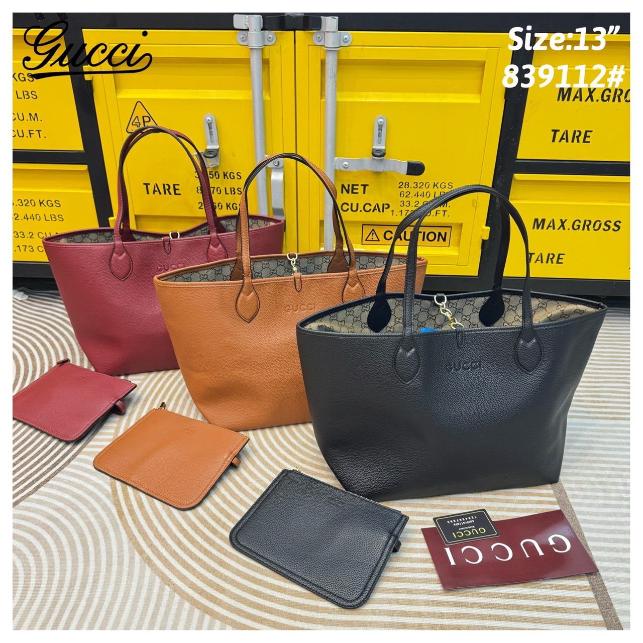 Gucci Totissima medium reversible tote bag / Gucci Tote Bag กระเป๋าทรงสะพายทรงโท้ท ใช้งานได้ 2 ด้าน ดีไซน์ใหม่ล่าสุด ด้านหนัง และด้านแควสวยลายโลโก้ สวยหรูเรียบง่าย มาพร้อมใบเล็กเข้าเซ็ท