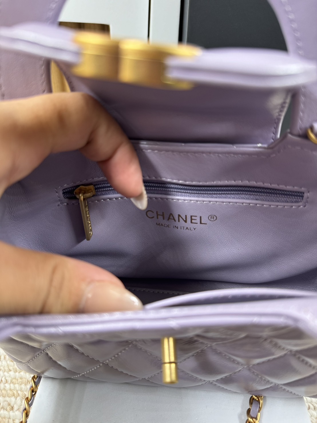 Chanel mini kelly flap bag เกรดออริ สลับแท้ 1:1 ใช้งานต่างประเทศได้