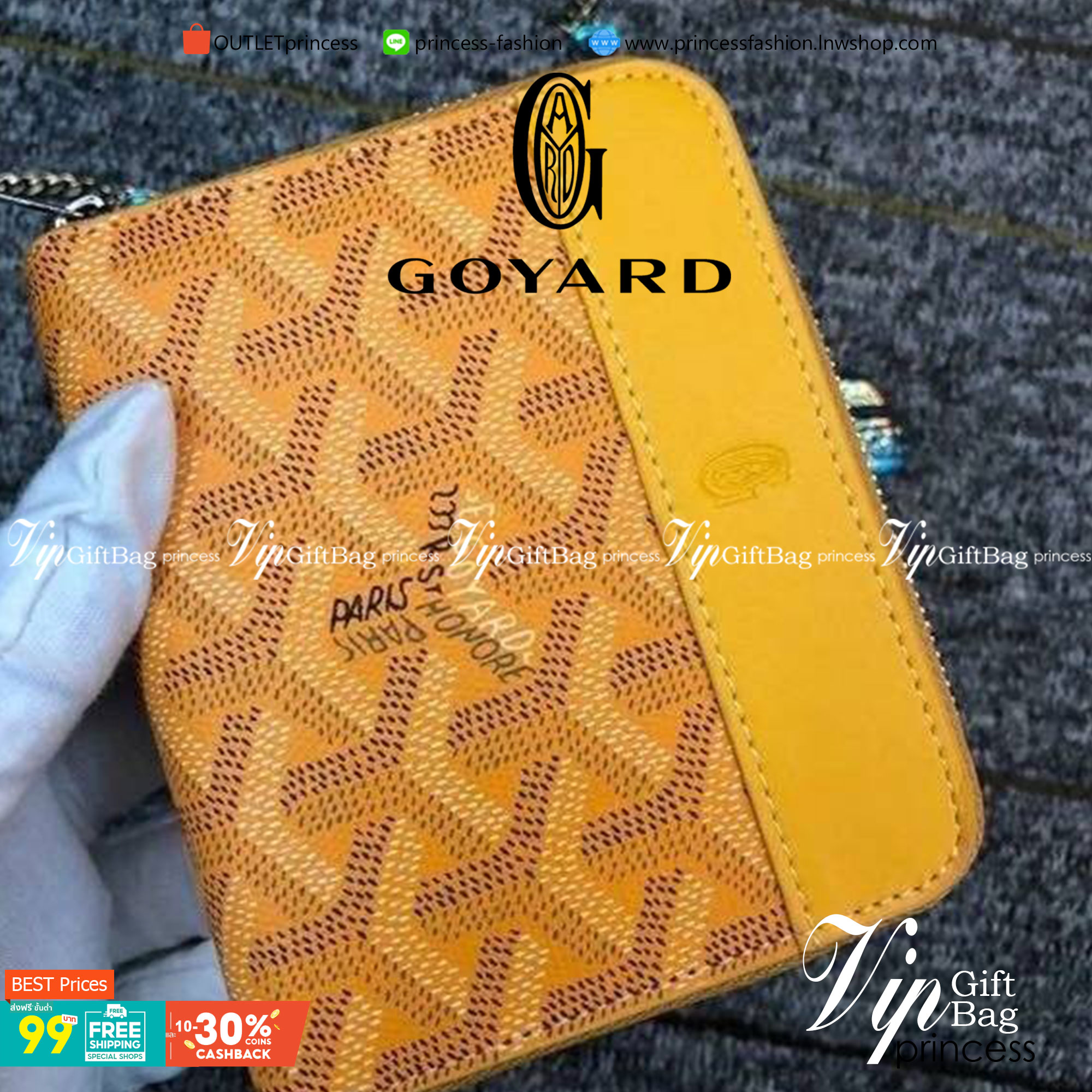 ORI หนังแท้ | GOYARD Compact Zip Matignon Pm Wallet