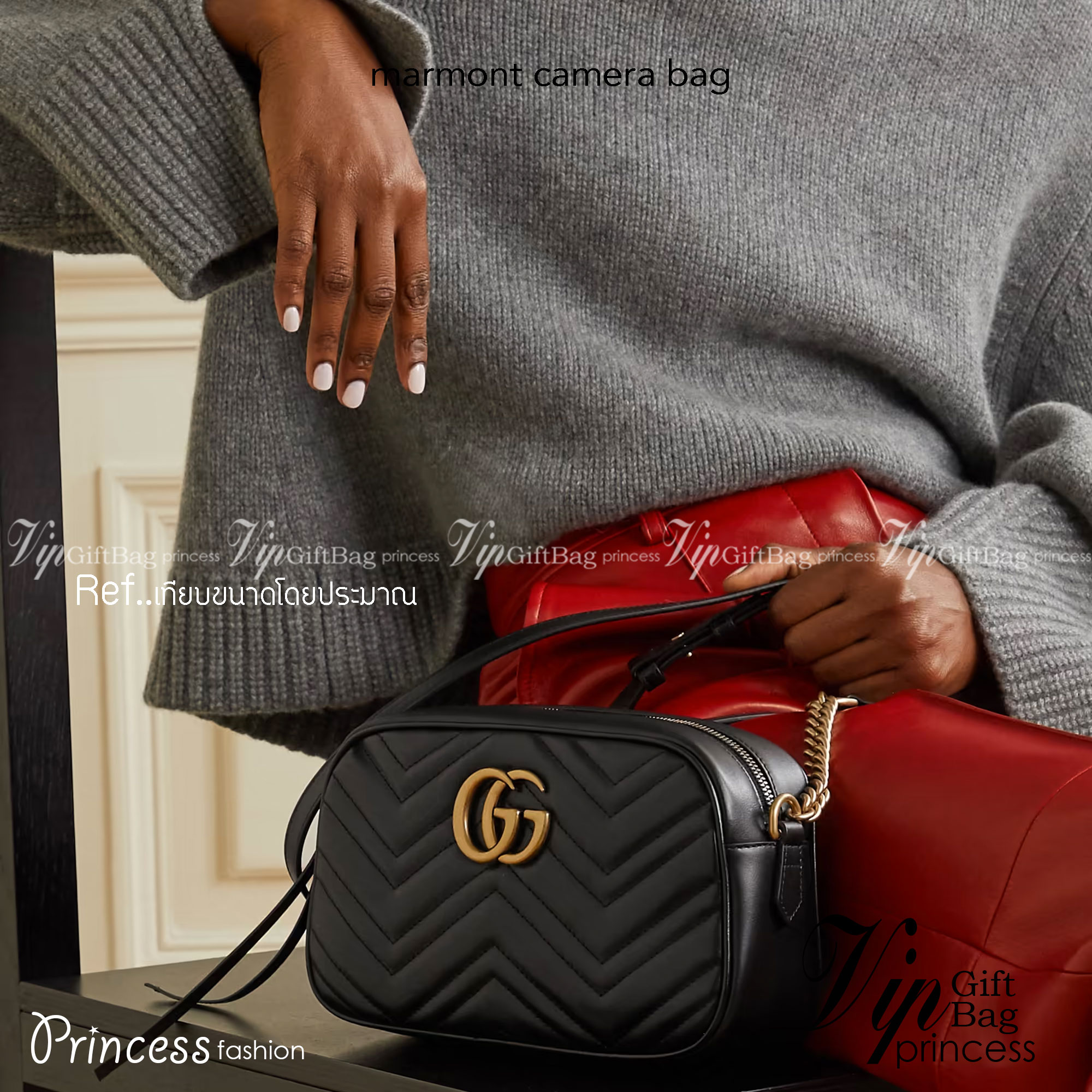 GUCCI MARMONT CAMERA BAG / GG Marmont small matelassé shoulder bag กระเป๋าสะพายรุ่นคลาสสิก ใช้ได้ทั้งชายหญิง งานเกรดหนังสวย ใช้งานง่าย ขนาดกำลังน่ารัก มาพร้อมสายยาว เป็นรุ่นที่น่าใช้อีกรุ่นค่า ขนาดกำลังดี อะไหล่สั่งผลิตเฉพาะรุ่น ภาพถ่ายจากสินค้าจริง