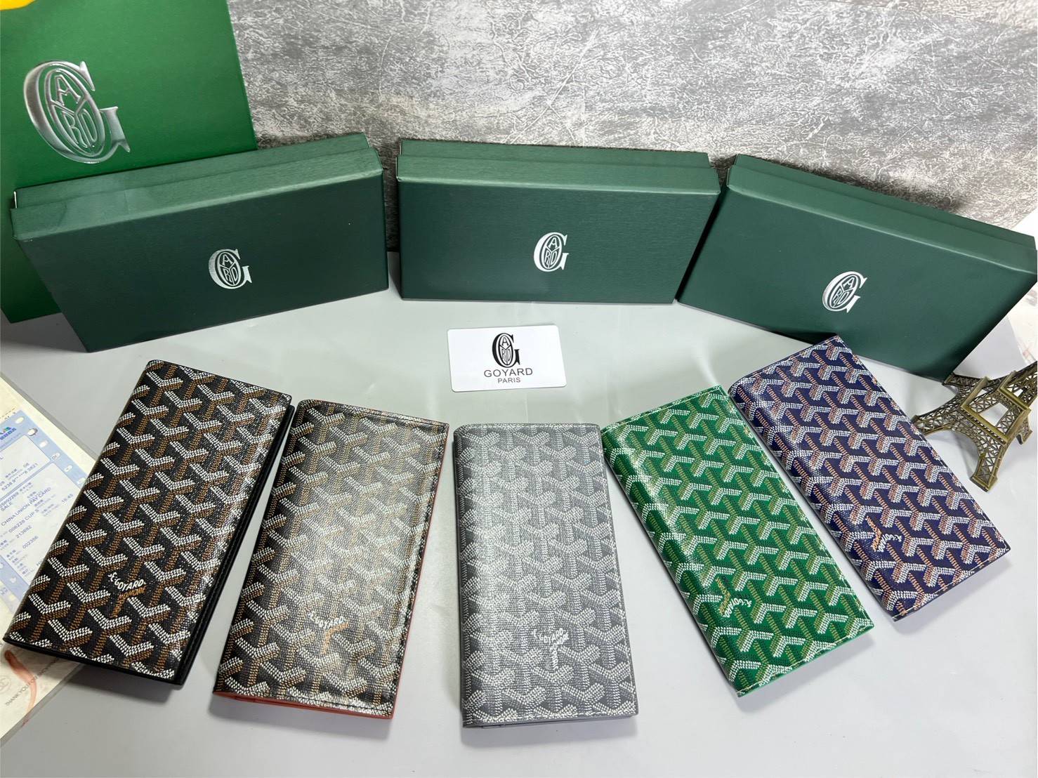 ORI หนังแท้ | Goyard Saint-Roch Wallet / Goyard Long Wallet กระเป๋าสตางค์ใบยาว กระเป๋าสตางค์โกยาร์หรูหรา