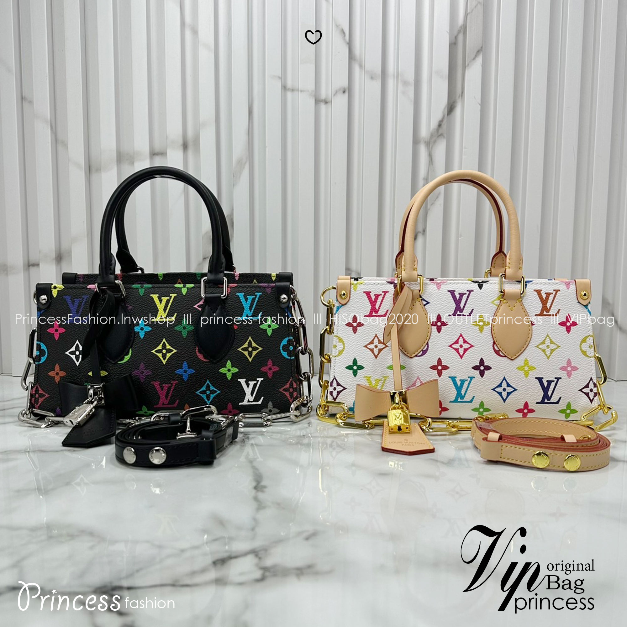 ORI หนังแท้ | LV x TM bolsa OnTheGo East West Multicolor กระเป๋าสะพายทรงโท้ทที่ใครเห็นต้องเป็นหลงรัก คอลใหม่ดีไซน์เฉดสีสันสดใส