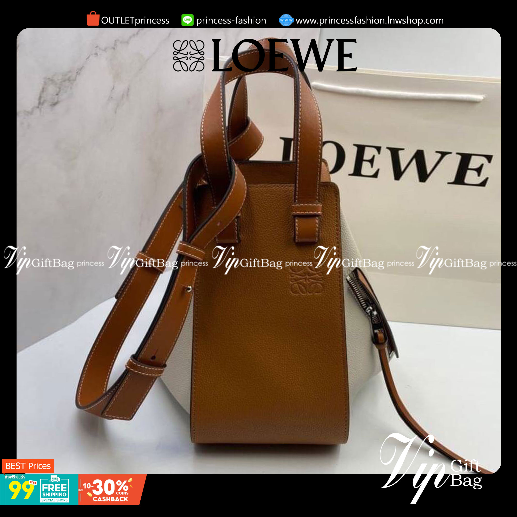 VIP GIFT 】หนังแท้ Loewe Small Hammock bag in pebble grain calfskin A multifunctional bag with supple side panels that release to change its shape. Looped straps allow the bag to be worn in multiple ways. This small version is in pebble grain calfskin.
