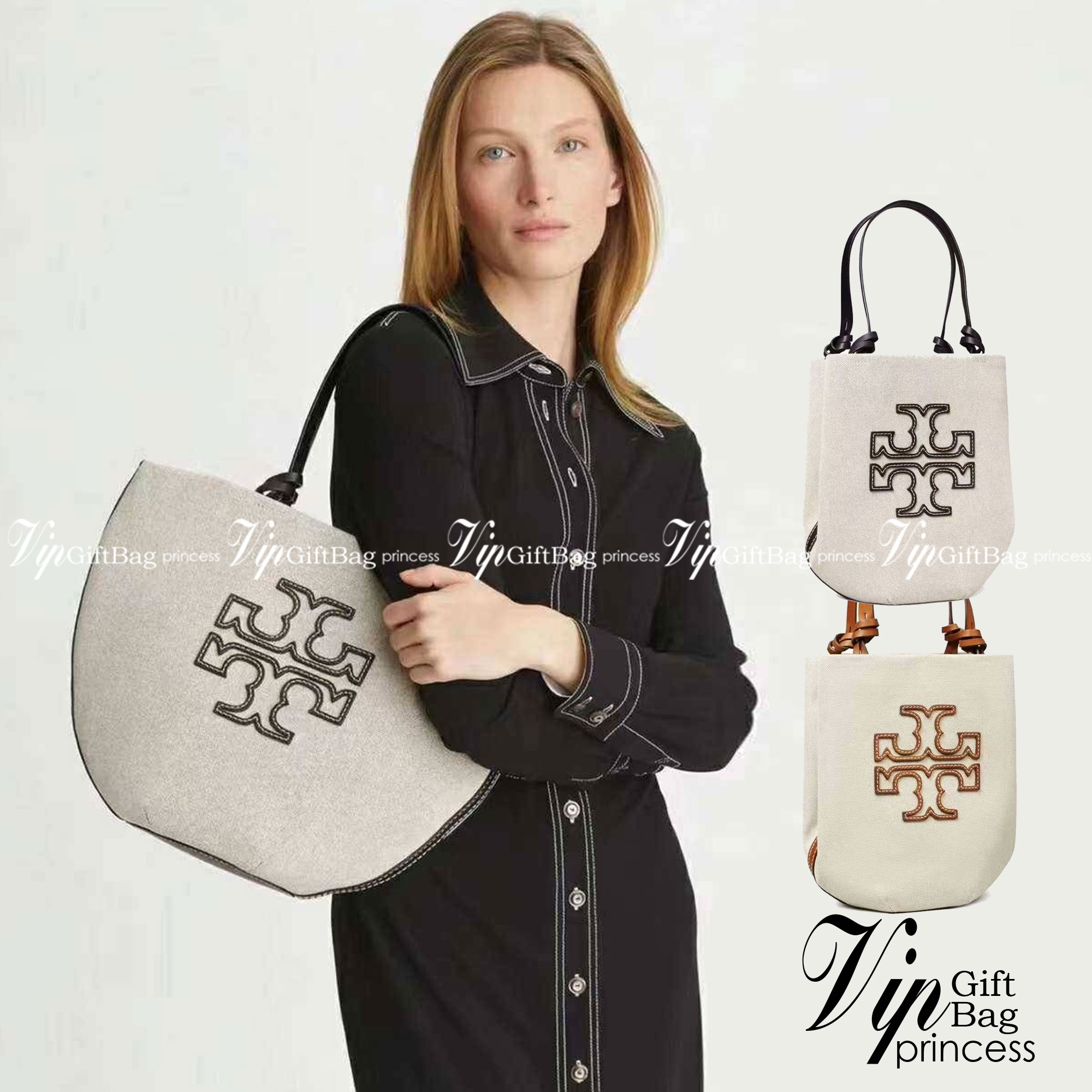 Tory Burch Small Canvas Round Tote กระเป๋าถือหรือสะพายไหล่ วัสดุผ้าcanvas รูปทรงโค้งมน ด้านในโล่ง มี1ช่องซิปและ1ช่องเล็ก น้ำหนักเบา จุของได้เยอะ มาใหม่ล่าสุดไม่ควรพลาดเลยค่า