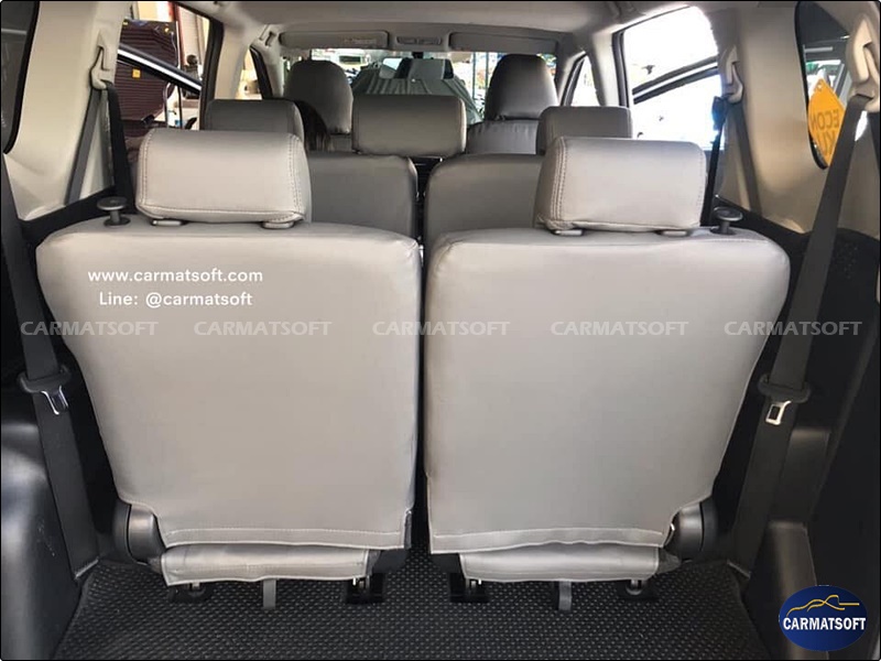 ชุดหุ้มเบาะรถยนต์ SIENTA หนังPVC เกรดA หนา1มิล สีเทา (แบบสวมทับ)