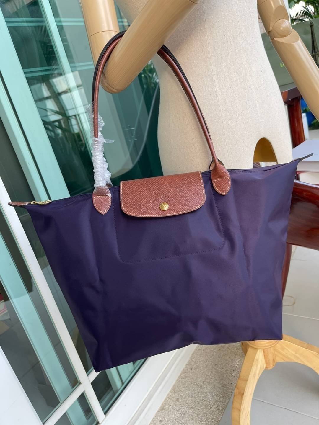 LONGCHAMP LE PLIAGE ORIGINAL SHOULDER BAG L (หูยาว ฝาน้ำตาล) กระเป๋าสะพายไหล่ รุ่น Original มีเอกลักษณ์อันโดดเด่นของรุ่นไอคอนนิค