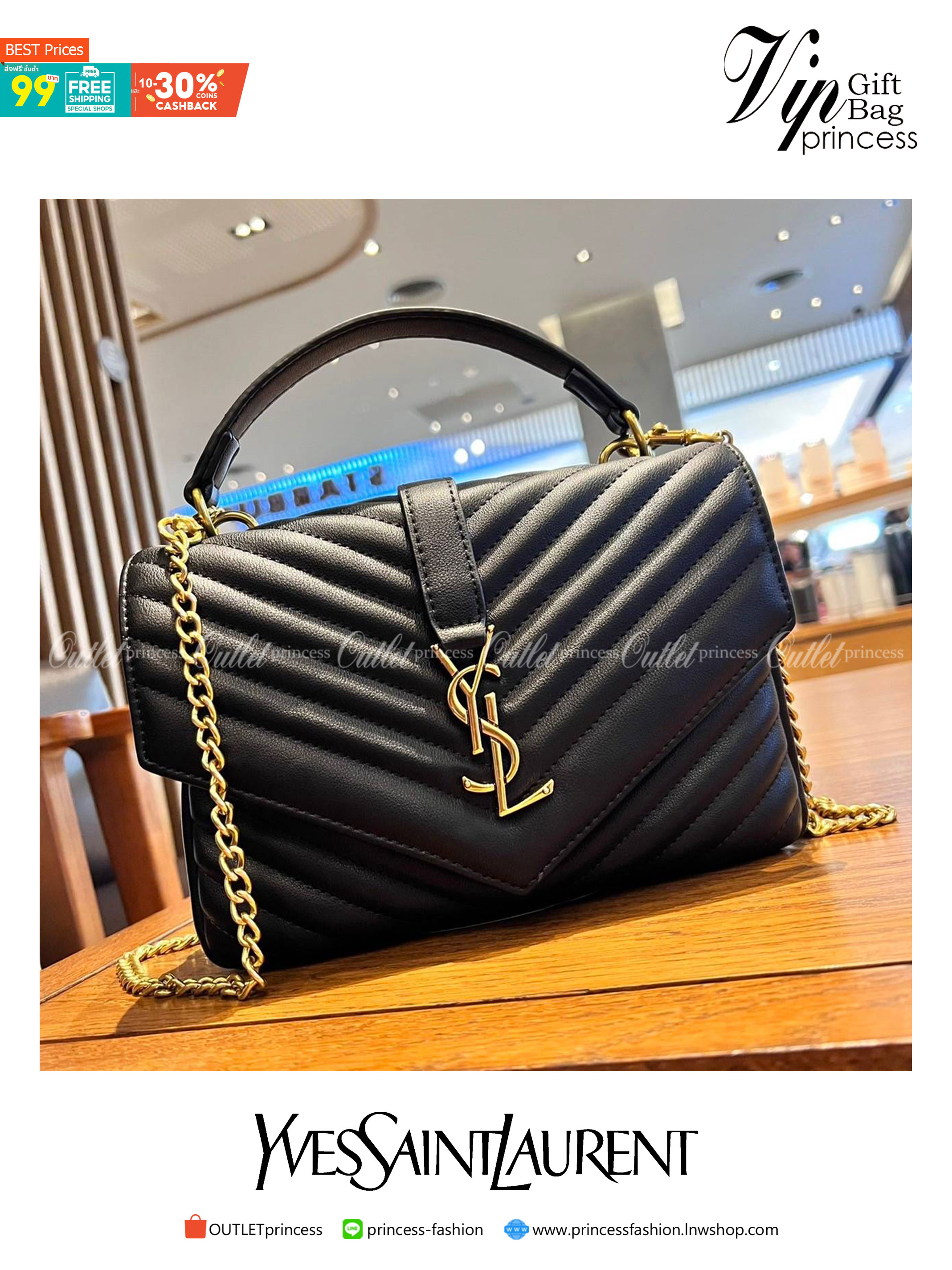 Yves Saint laurent crossbody boutique vip bag กระเป๋าสะพายไหล่ ดีไซน์ทรงสวยหรู พิเศษ แถมฟรี พวงกุญแจห้อยอะไหล่สีทอง ดูแพงไปหมดจริงๆไอเท็มนี้ วัสดุหนังสังเคราะห์ เปิด-ปิดด้วยกระดุมแม่เหล็ก ภายในโล่งกว้าง มาพร้อมหูจับในตัว และสายสะพายครอสบอดี้ที่สามารถถอดออ