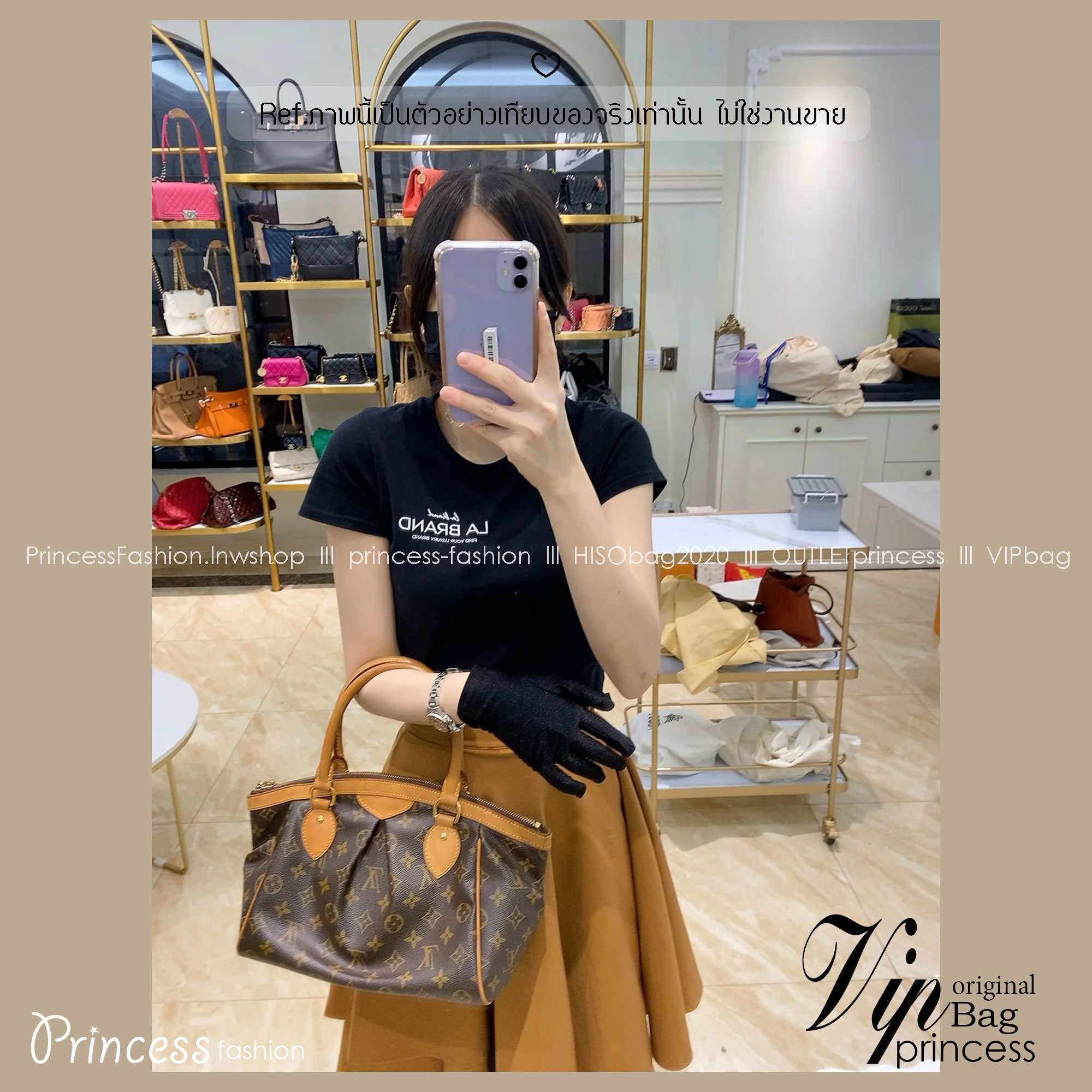 LV Tivoli PM Monogram Canvas Handbag กระเป๋าถือสุดคลาสสิก งานวินเทจรุ่นตามหาพร้อมเสิร์ฟให้สาวๆได้สวย ในราคาเบาๆ งานจริงสวยมาก แคนวาสพิมพ์ลายโมโนแกรมคมชัด สวยงามน่าใช้มากๆ แนะนำค่ะ