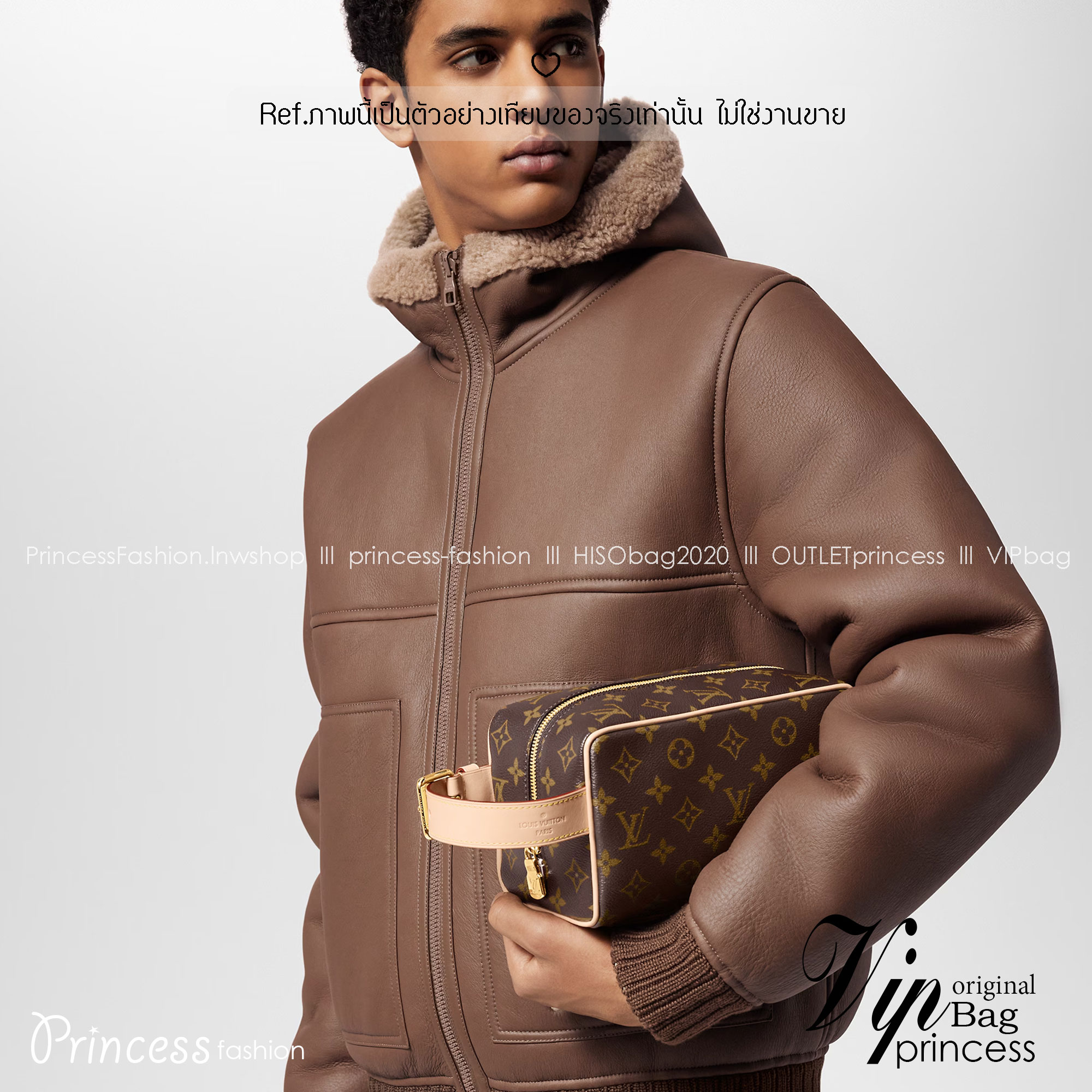 LV Trousse Toilette Locker Dopp Kit / LV Clutch Bag 22cm กระเป๋าถือทรงพอชหรือคลัช แบบคลาสสิกสวยงามเป็นเอกลักษณ์ มีหูหิ้วพกพาสะดวก เกรดออริ