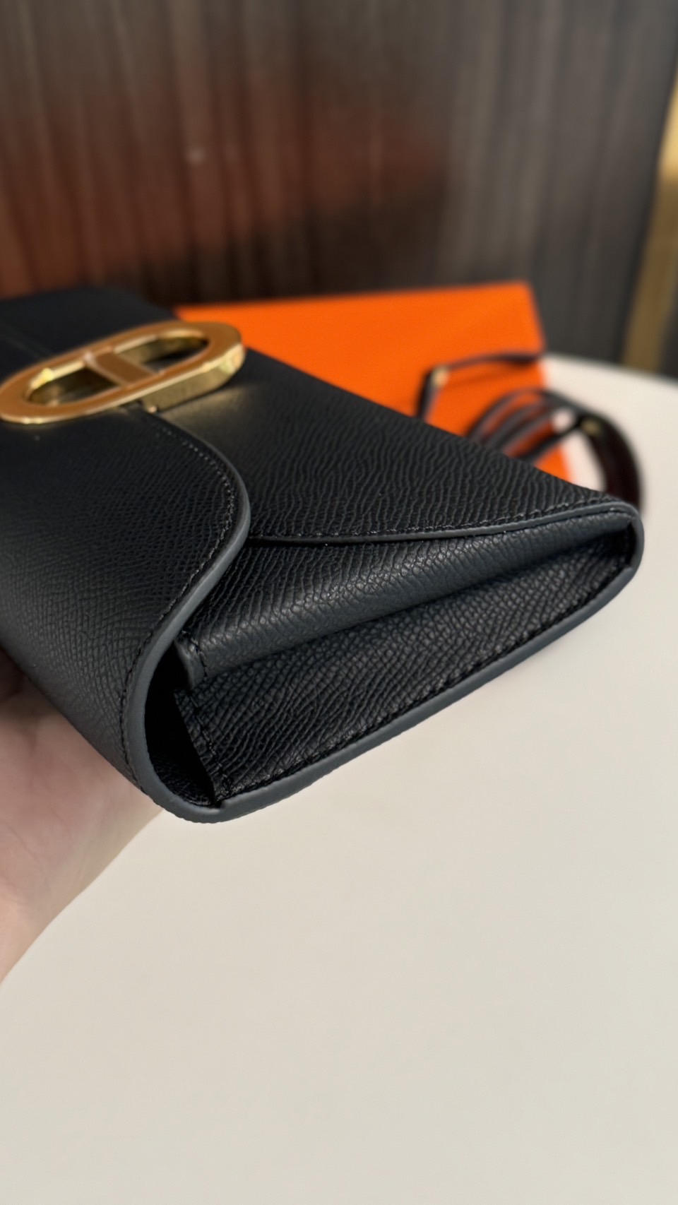 HERMES Chaine d'Ancre To Go wallet กระเป๋าถือสะพายแบรนด์หรู ดีไซส์กระเป๋าสตางค์ใบยาว Long wallet in Epsom Saddle-stitch เกรดออริ สลับแท้ 1:1 ใช้งานต่างประเทศได้ ภาพถ่ายจากงานขายจริง