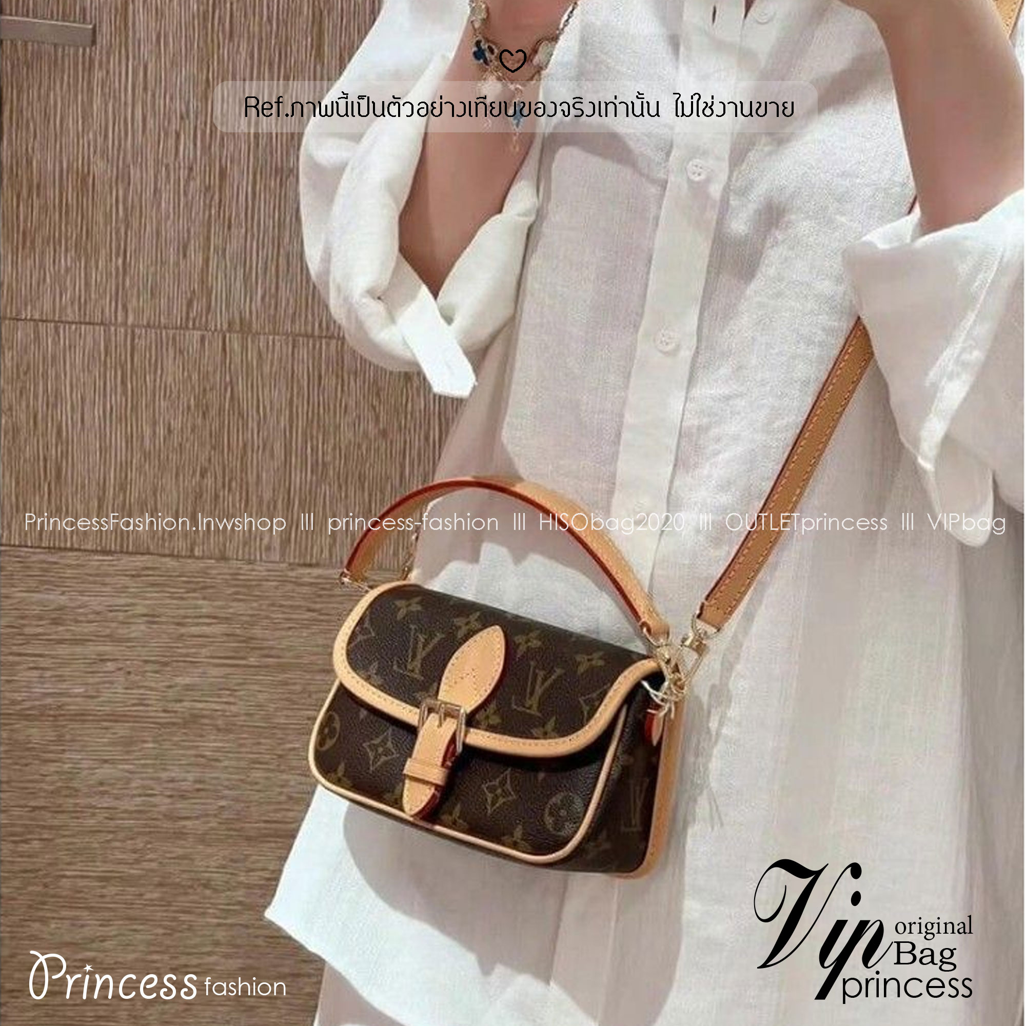 LV Nano Diane Bag กระเป๋ามัลติฟังก์ชั่นรุ่นยอดนิยม มาในไซส์เล็กมินิน่ารักคุณหนูลัคชูมากค่ะ ดีไซน์น่ารักน่าใช้มากๆ มีสายมาให้ถึง 2 แบบ ปรับเปลี่ยนใช้ตามลุคแต่ละวันได้เลย