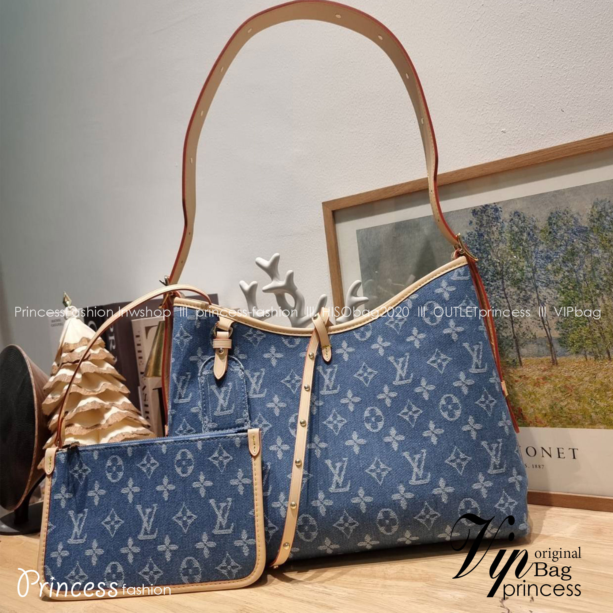 LV Monogram Denim Carry /LV CARRYALL DENIM BAG ใหม่ล่าสุด สไตล์เดนิมสุดชิค รุ่นลิมิเต็ดที่สาวๆตามหา กระเป๋าสะพายไหล่ทรงสวย ดีไซน์เรียบง่ายคลาสสิค หรู ดูผู้ดี รูปทรงใช้งานง่าย มาพร้อมใบลูก ไว้เก็บของจุกจิก
