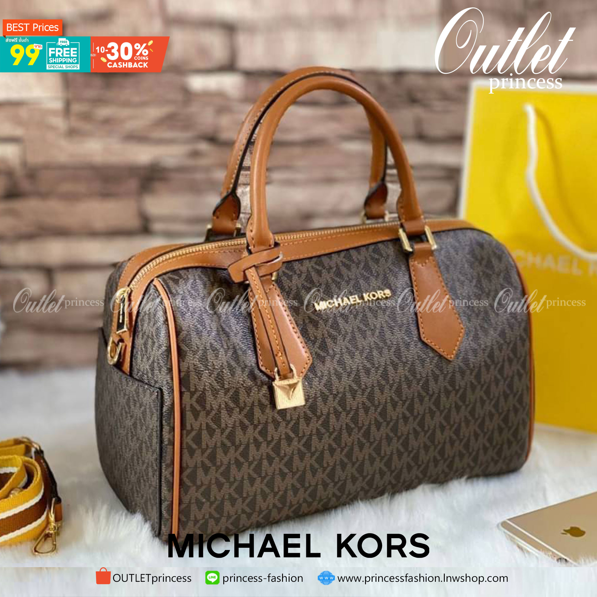 MICHAEL KORS gold Hardware crossbody