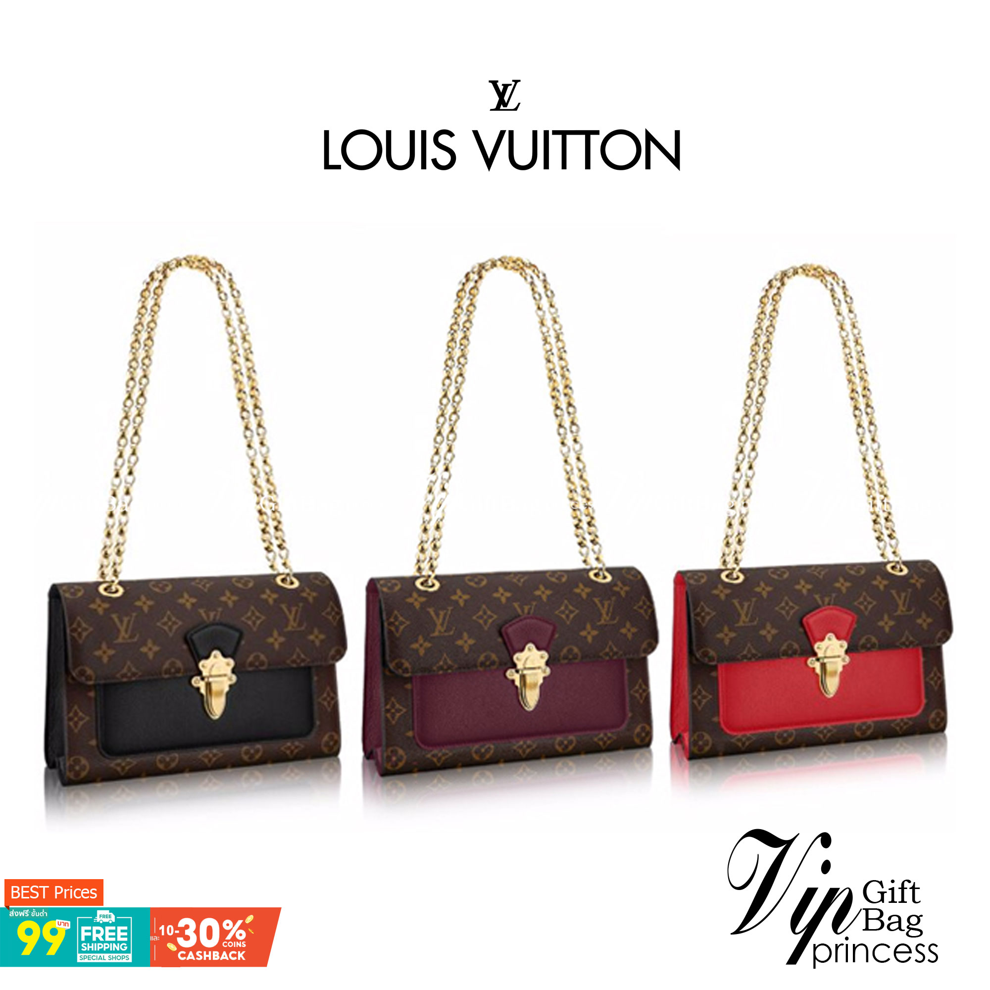 หนังแท้ LOUIS VUITTON VICTOIRE BAG พร้อมส่งที่ไทย
