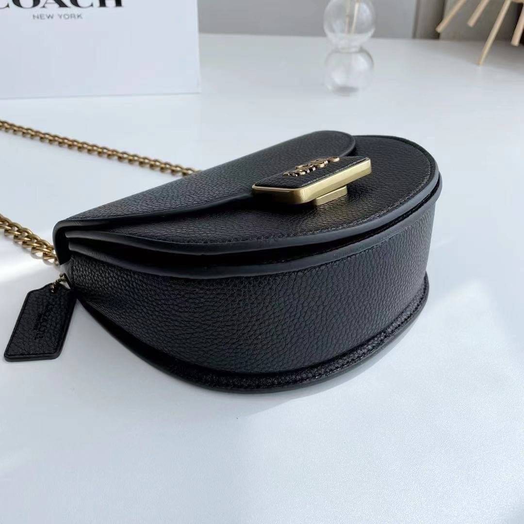 COACH ALIE SADDLE BAG : BLACK