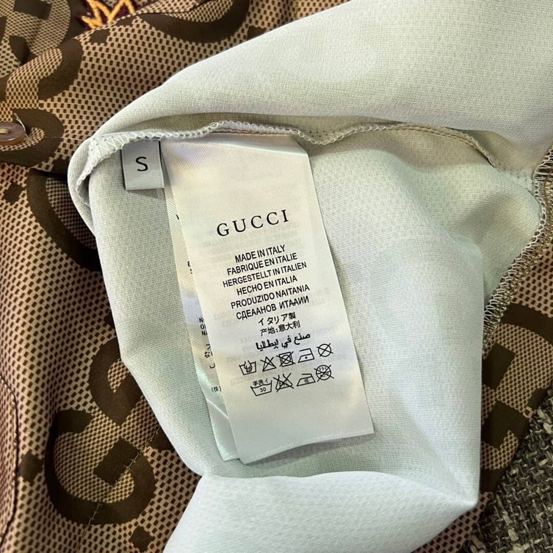 Gucci Pineapple GG canvas bowling shirt / Gucci Shirt พร้อมส่งที่ไทย ภาพสินค้าถ่ายจากงานขายจริง ใช้งานต่างประเทศได้
