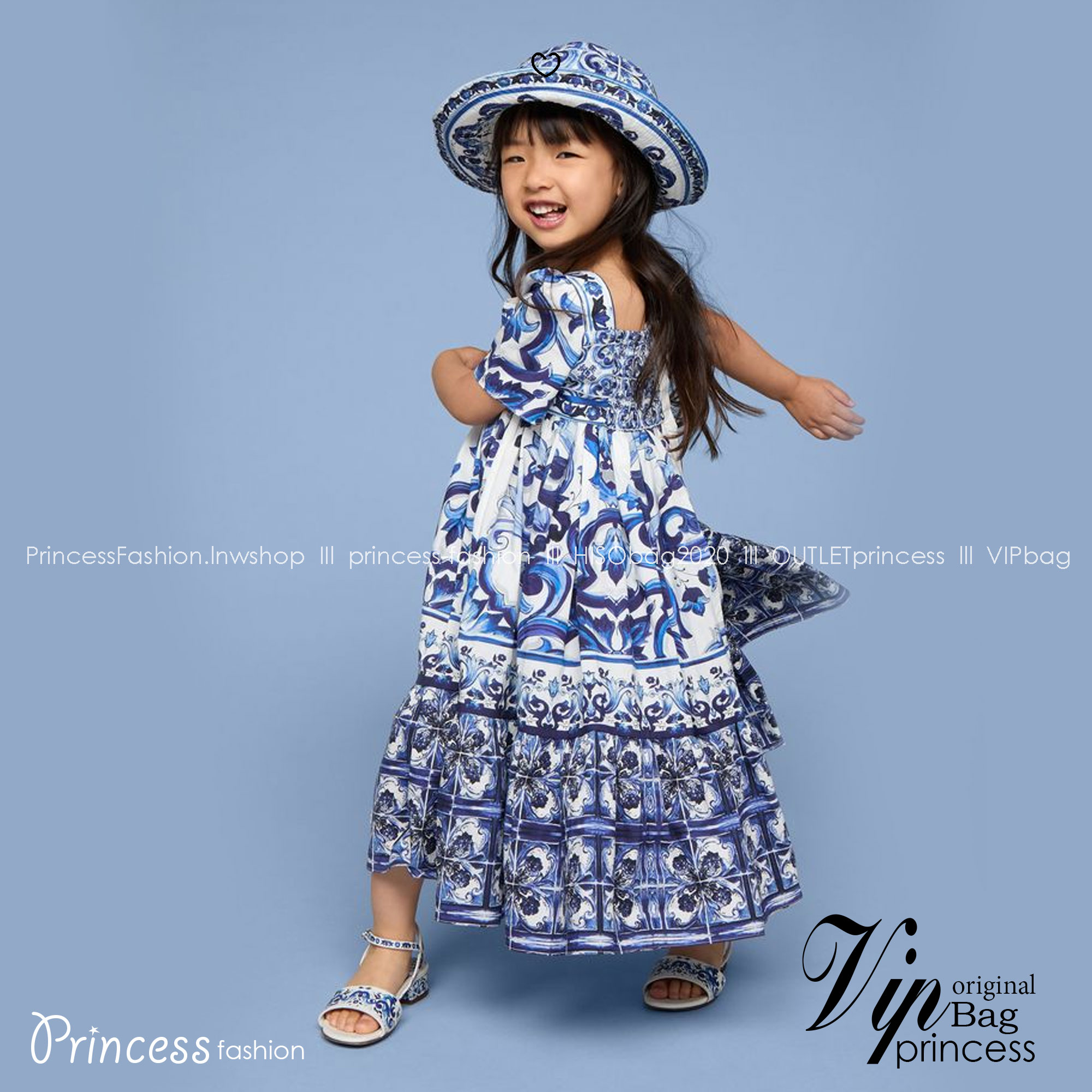 สลับแท้ เกรดเทพ Size 90-150 เสื้อผ้าเด็กแบรนด์เนม Dolce & Gabbana งาน 1:1 เดรสลายผ้าชนะเลิศ ใส่ออกงานเบาๆ เอฟให้ลูกสาวใส่สวยค่ะ เนื้อผ้าอย่างดีงานนำเข้า จากโรงงานเทียบแบรนด์