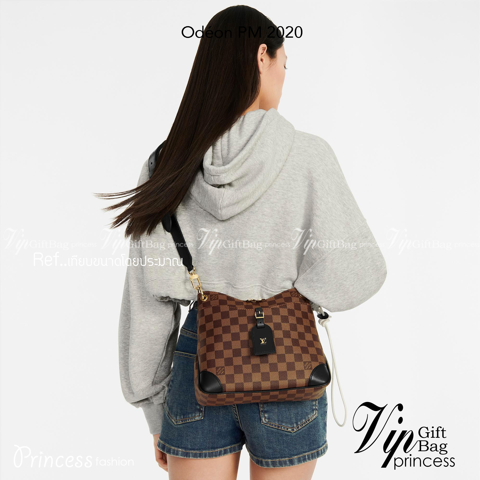 LV Odeon PM 2020 กระเป๋าสะพาย ดีไซน์คลาสสิค ใบใหญ่กำลังดี ทำให้ใช้งานได้สะดวก วัสดุหนังแคนวาสทนทาน