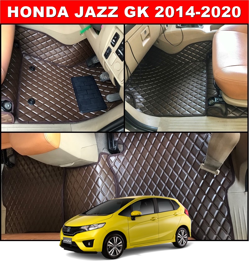 พรมปูพื้นรถยนต์HONDA JAZZ GK 2014-20 ลายDIAMOND เต็มคัน