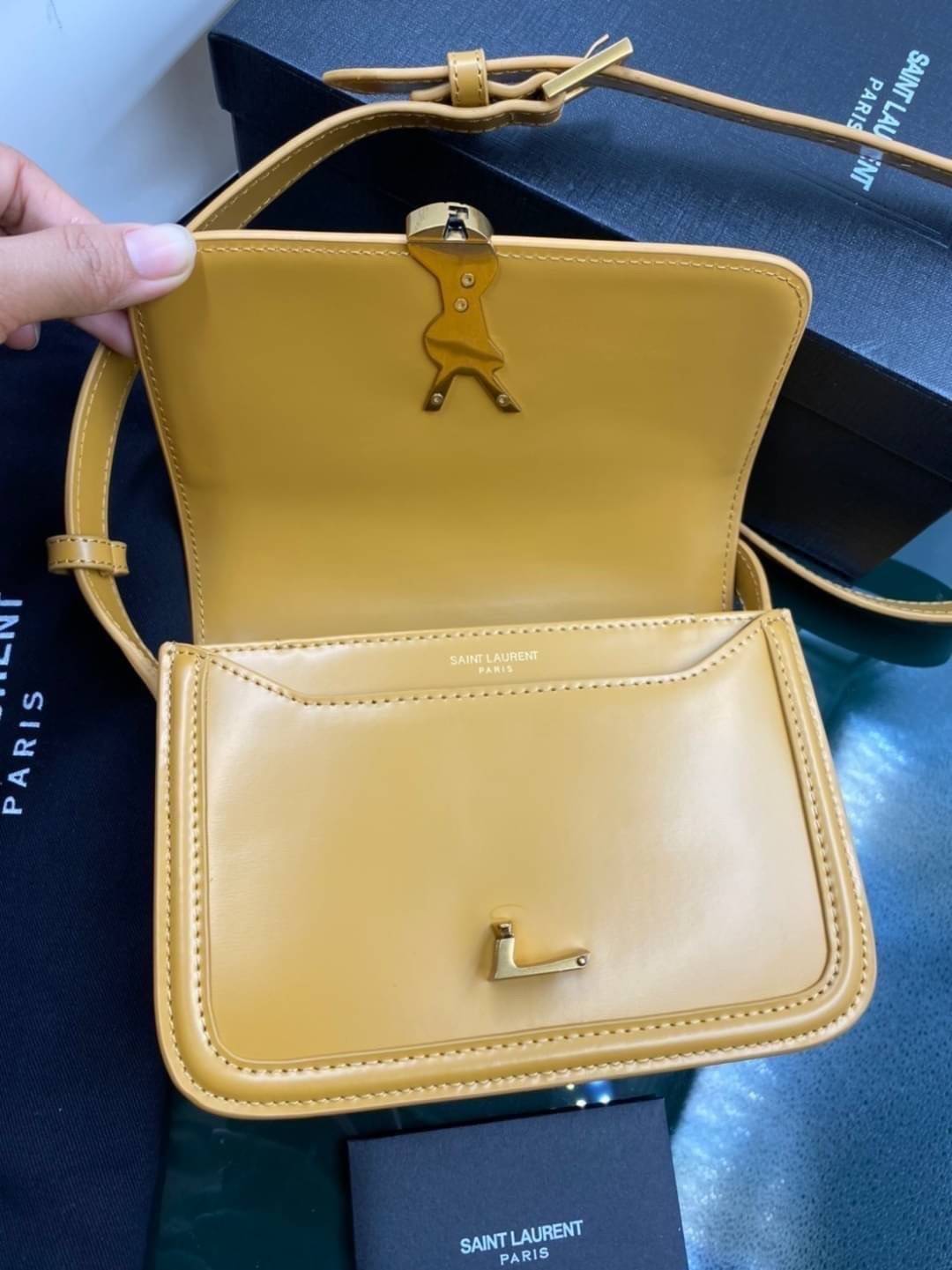 VIP GIFT 】หนังแท้ YSL SAINT LAURENT Saint Laurent small Solferino satchel crossbody bag