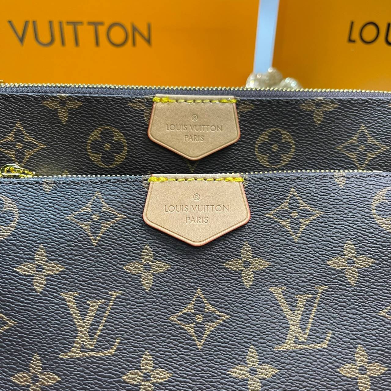 หนังแท้ LOUIS VUITTON MULTI-POCHETTE ACCESSOIRES Monogram 3in1 พร้อมส่งที่ไทย เกรดใช้งานต่างประเทศได้