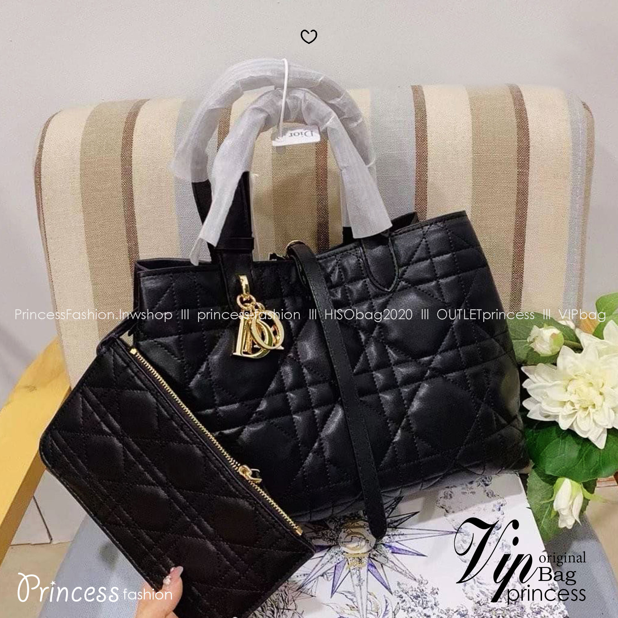 Small Dior Toujours Bag กระเป๋าสะพายทรงโท้ท พร้อมใบลูกเข้าเซ็ท ดีไซส์เรียบหรูทันสมัย ภายในโล่งกว้างมาก จุของได้เต็มที่ รูปทรงคลาสสิค หนังสวย หรูหราเกินเบอร์