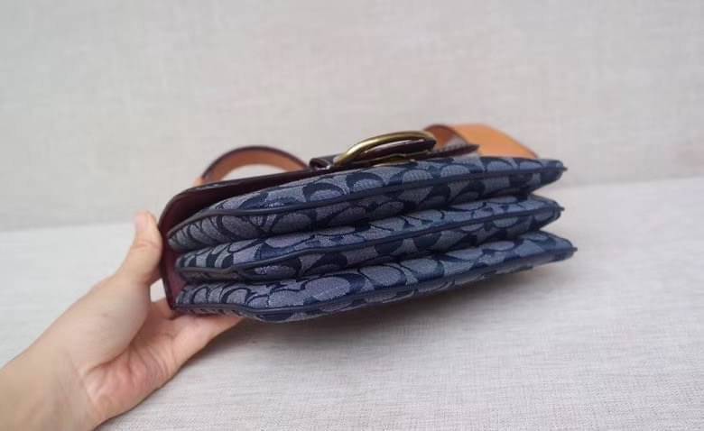 Coach Riley Top Handle 22 In Signature Signature chambray and glovetanned leather