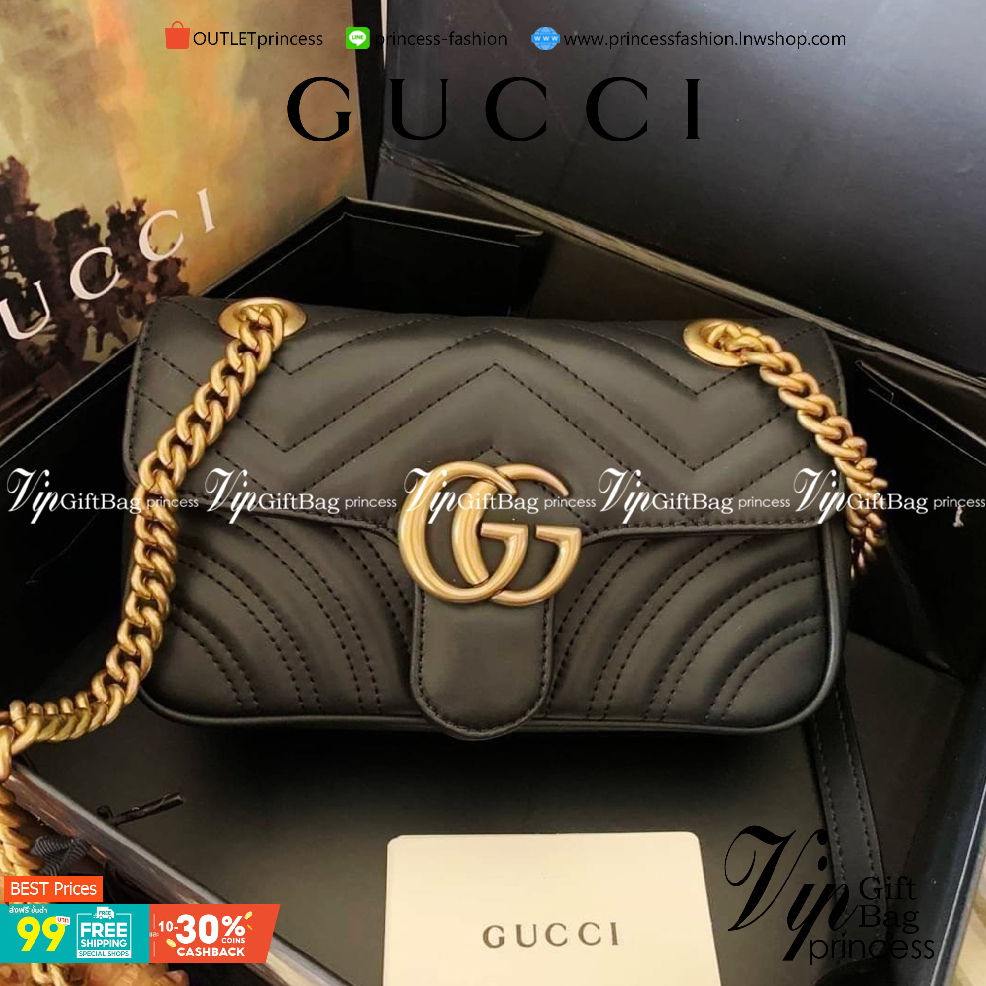 VIP 】หนังแท้ GUCCI GG Marmont matelassé mini bag 22CM พร้อมส่งที่ไทย ขนาดมินิขายดีที่สุดค่า ใบจริงสวยมากๆ สาวๆที่ได้ไป รับรองไม่ผิดหวังแน่นอน สินค้ามีมาพร้อมส่ง แนะนำห้ามพลาด ก่อนหมดจ้าา!