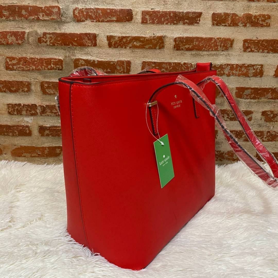 ของแท้ Kate Spade new york shopping large bag กระเป๋าถือ หรือคล้องไหล่ได้ ด้านหน้ามีโลโก้แบรนด์