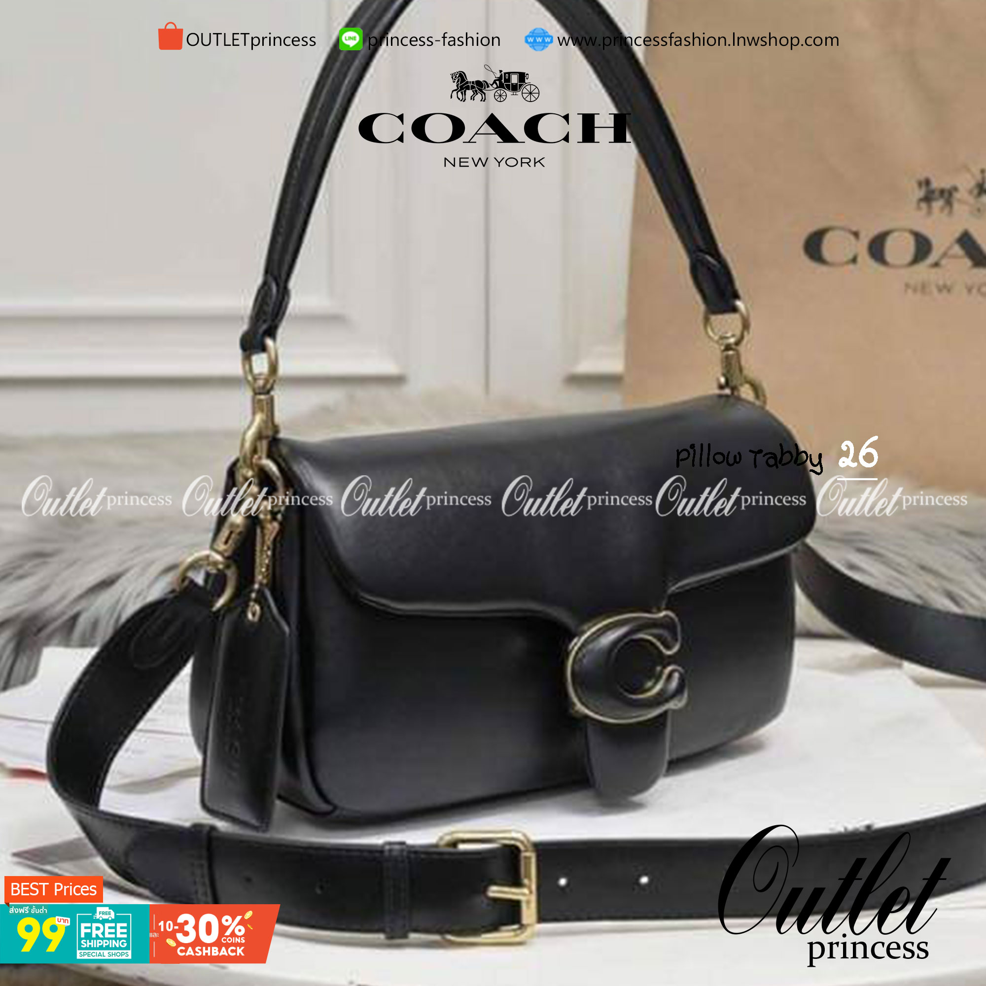 COACH PILLOW TABBY SHOULDER BAG 26 ไซส์ใหญ่ จุของได้ล้นๆ มาใหม่ขายดีที่สุด หนัง nappa หนานิ่ม นุ่มมากๆ พร้อมโลโก้รุ่นใหม่ด้วยเช่นกัน เพิ่มความหรู ดูดีเข้าไปอีกค่ะ