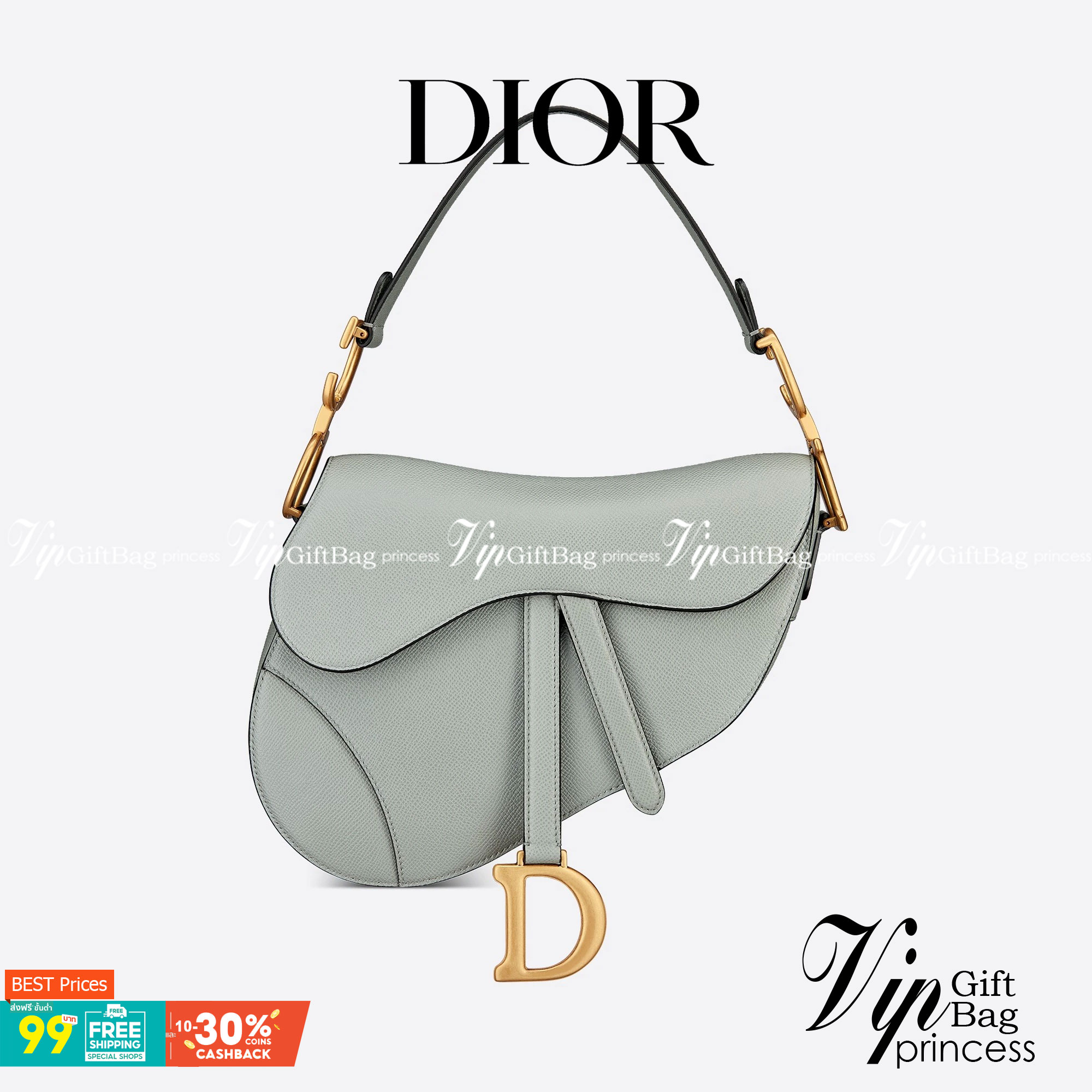 หนังแท้ DIOR SADDLE BAG Cloud Blue Goatskin กระเป๋ารุ่นยอดนิยมตามแบบฉบับแบรนด์ งานทอลายคมชัด ใช้งานได้ 2 แบบ สะพายยาว CROSSBODY และสายสั้นถือได้เก๋ๆ ลุคนี้คูลสุดๆ เลยค่าา ภาพถ่ายจากสินค้าจริง! สวยมาก พร้อมส่งที่ไทยราคาสุดคุ้ม สาวๆ ห้ามพลาดค่ะ!